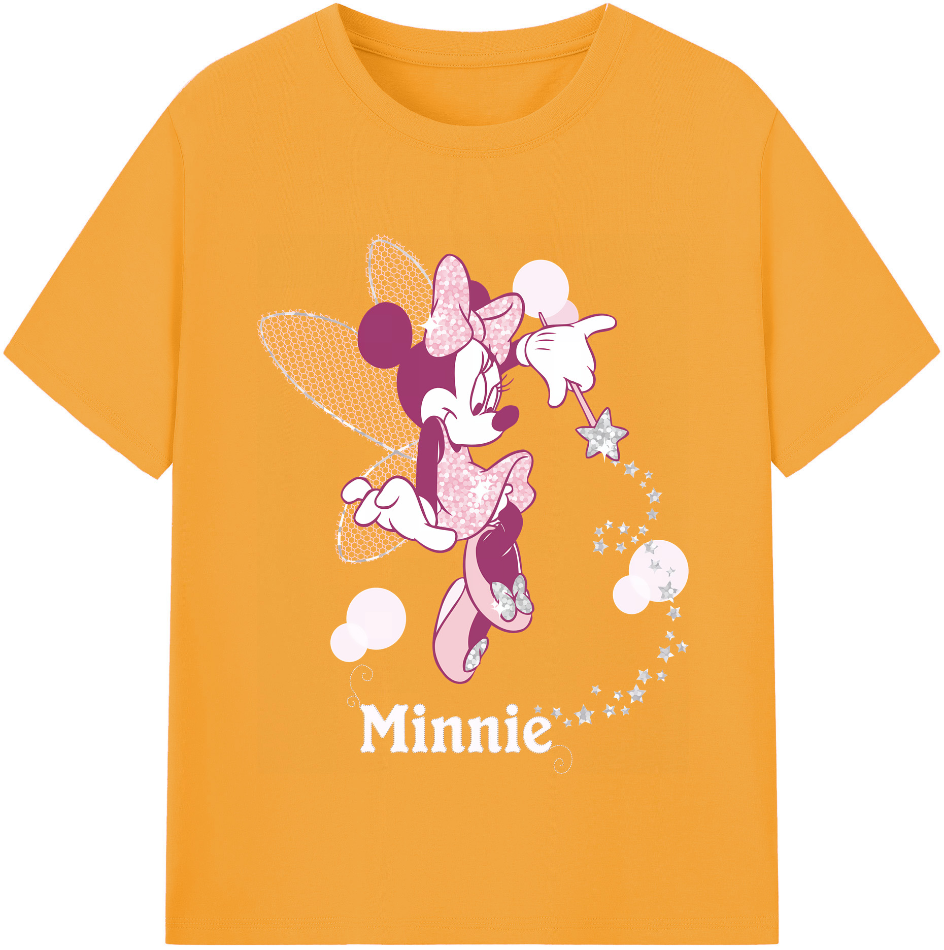 （画像用） ミッキーマウス Mickey Mouse レディースカジュアルプリントTシャツ（綿100％）