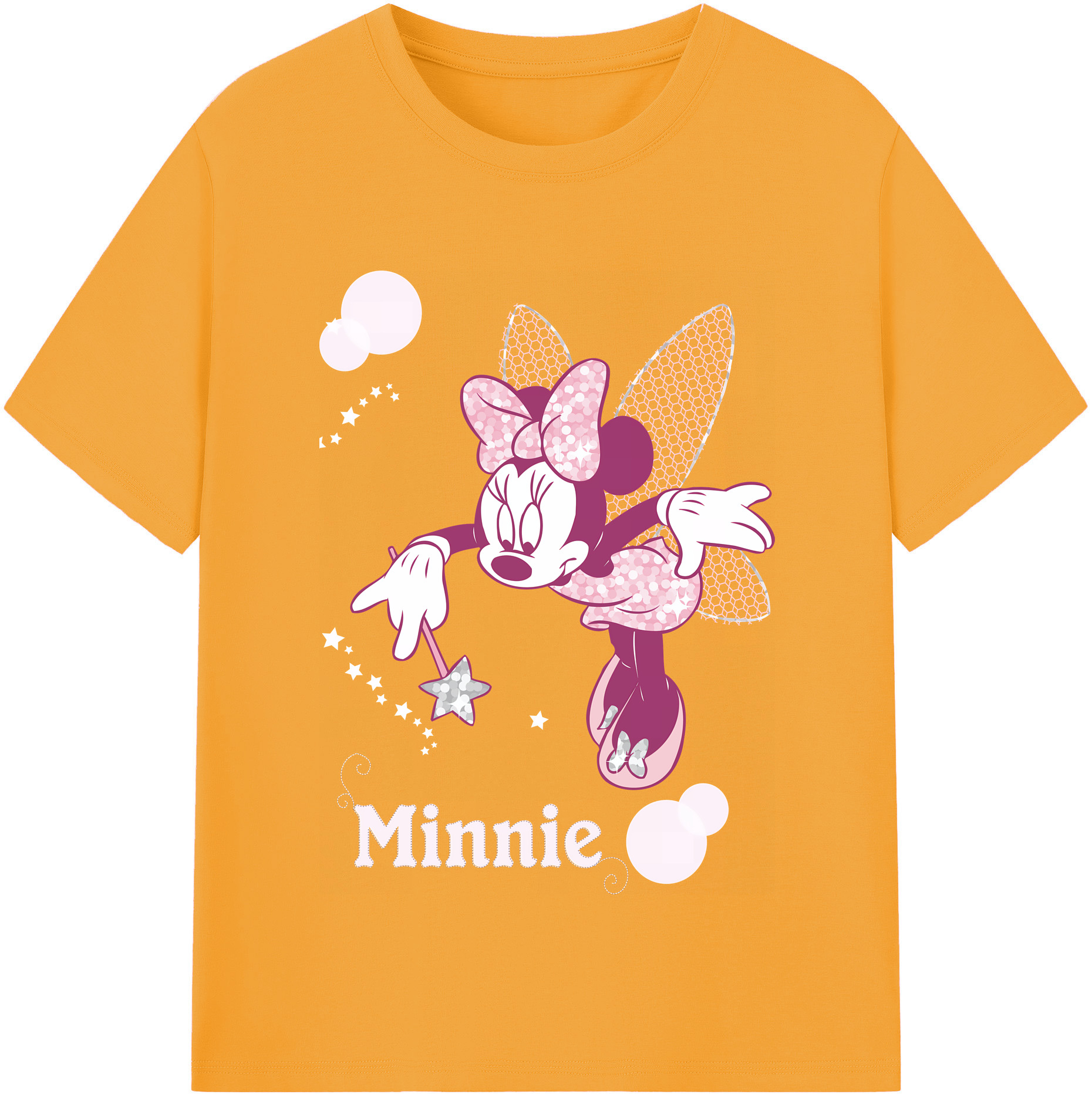 （画像用） ミッキーマウス Mickey Mouse レディースカジュアルプリントTシャツ（綿100％）