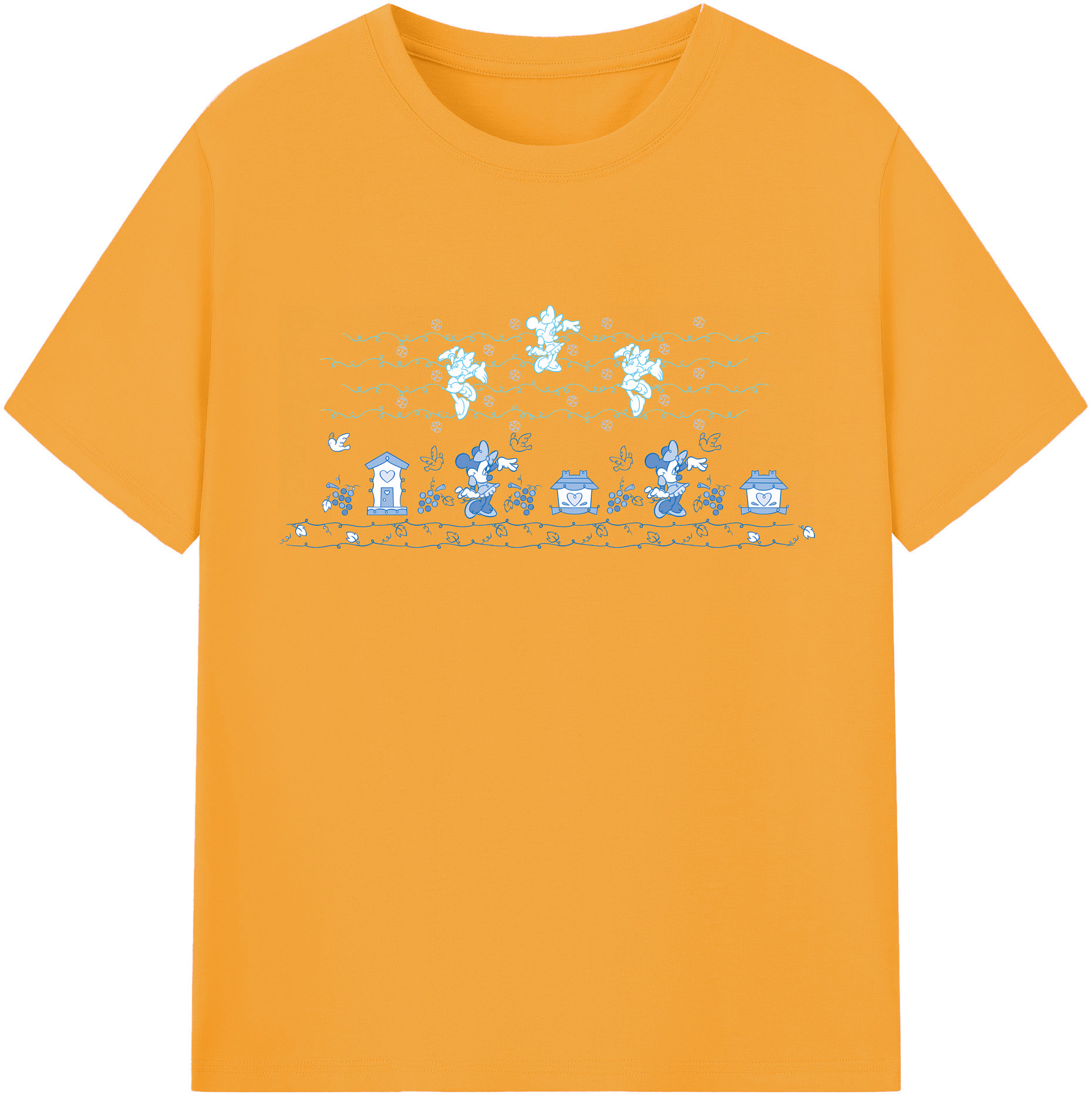 （画像用） ミッキーマウス Mickey Mouse レディースカジュアルプリントTシャツ（綿100％）