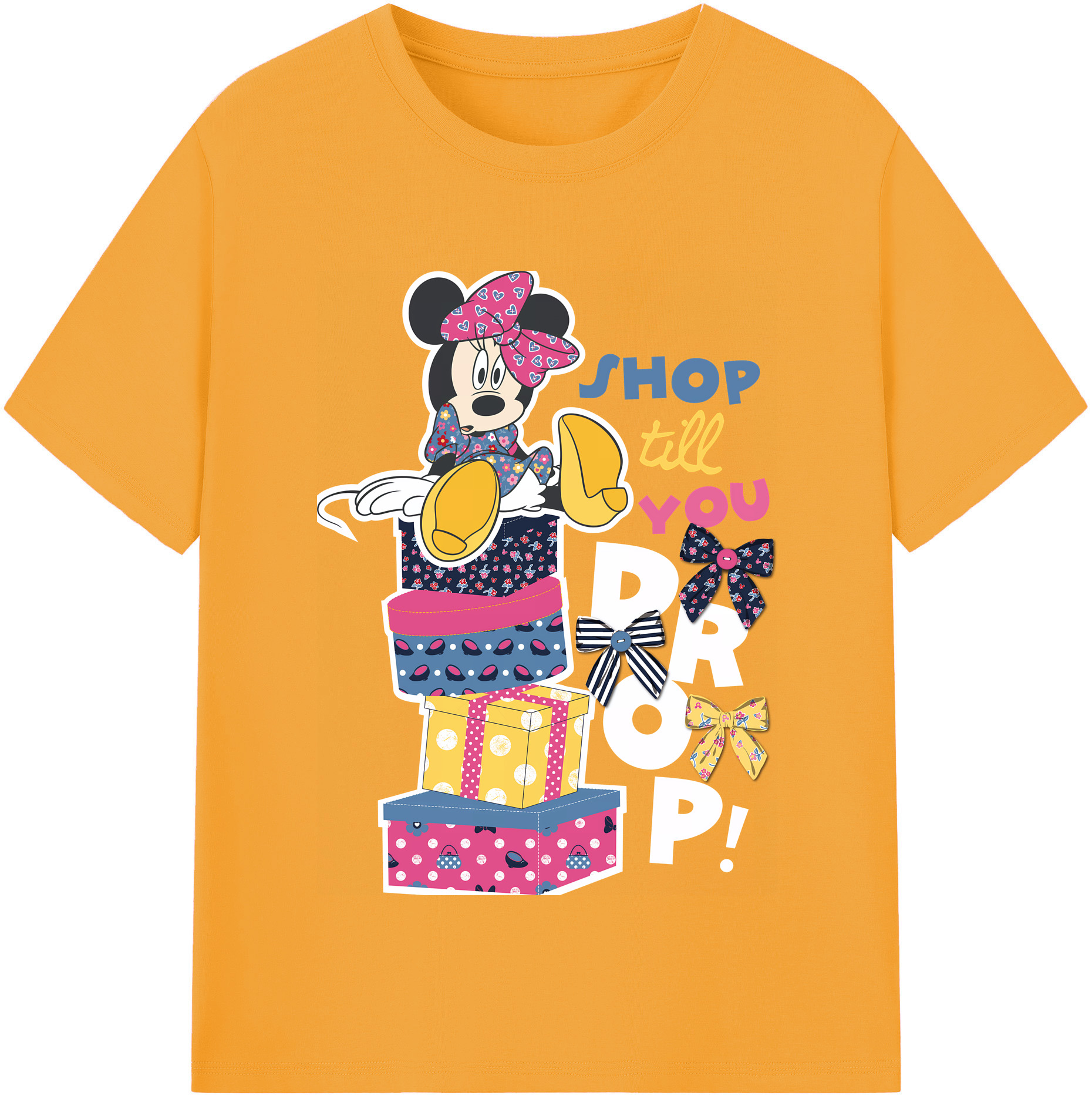 （画像用） ミッキーマウス Mickey Mouse レディースカジュアルプリントTシャツ（綿100％）