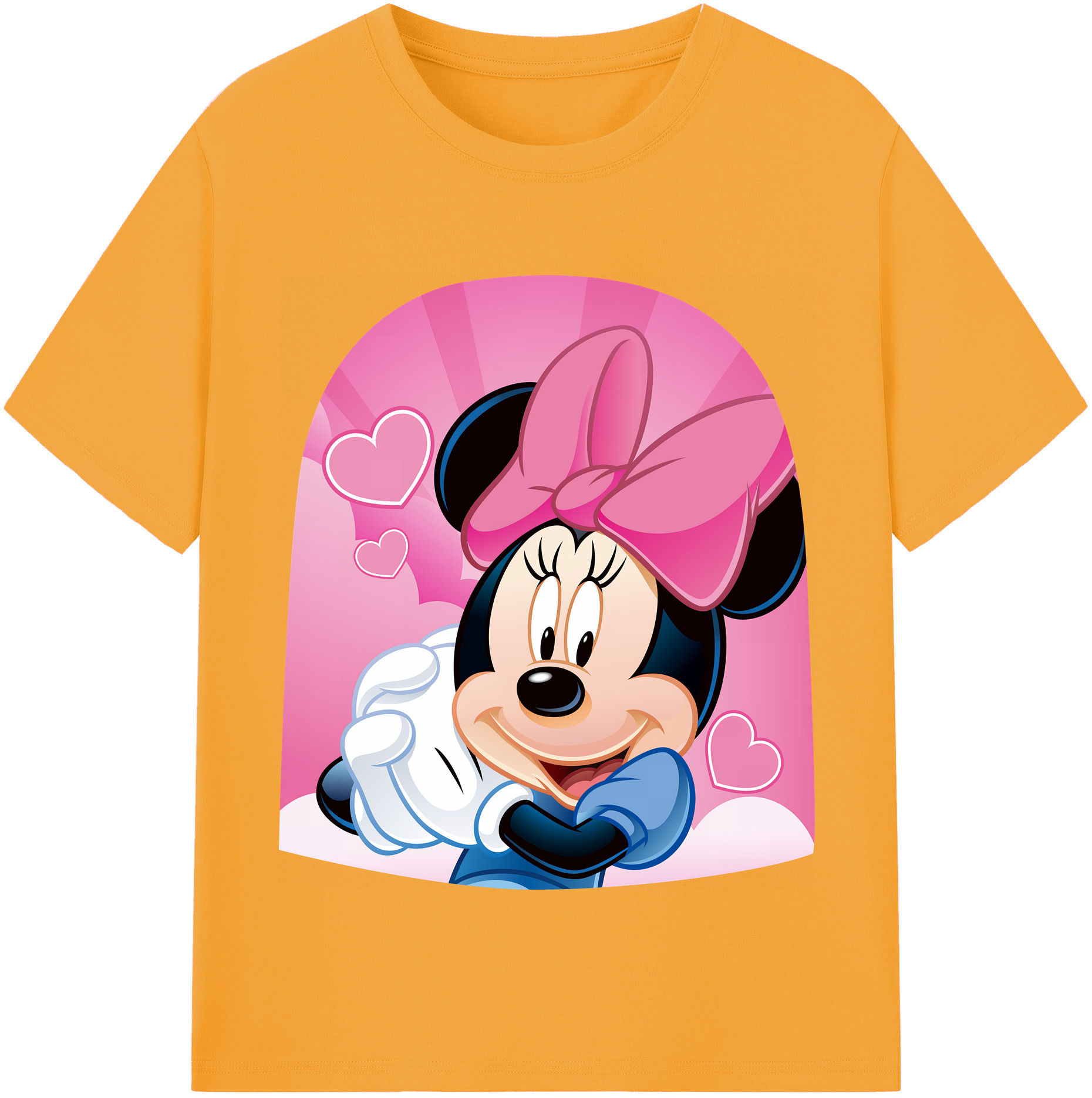 （画像用） ミッキーマウス Mickey Mouse レディースカジュアルプリントTシャツ（綿100％）