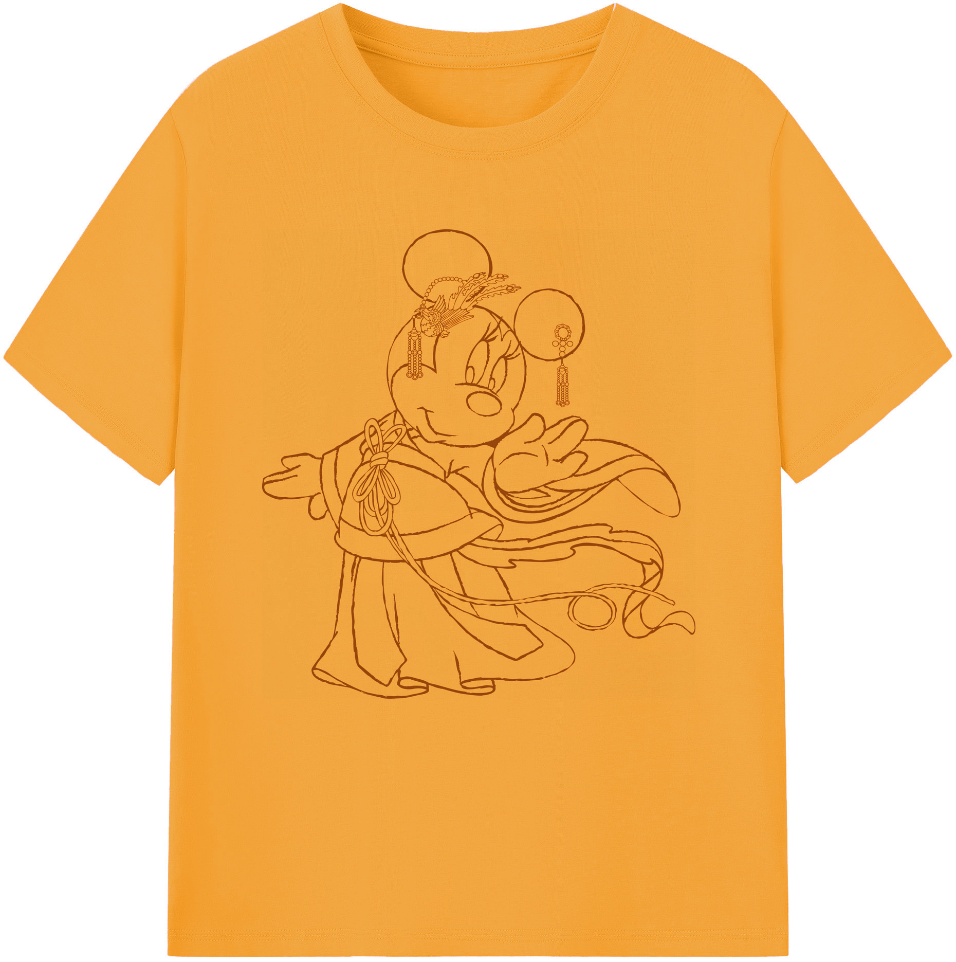 （画像用） ミッキーマウス Mickey Mouse レディースカジュアルプリントTシャツ（綿100％）