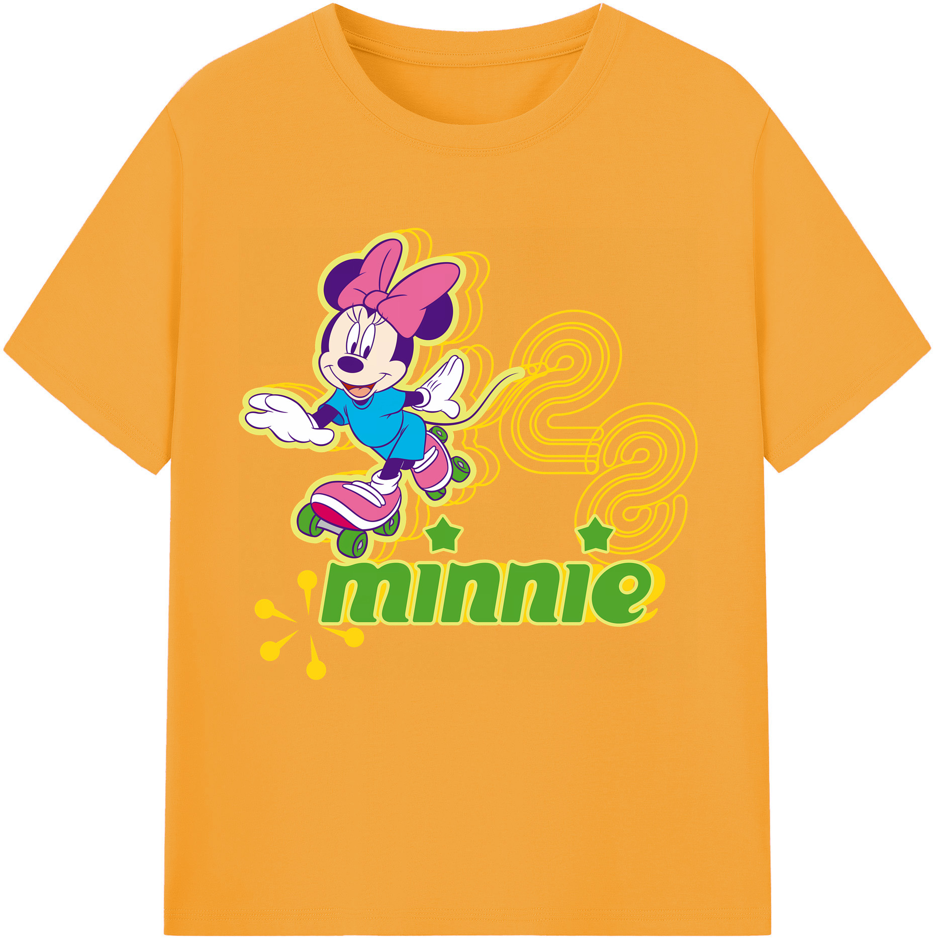 （画像用） ミッキーマウス Mickey Mouse レディースカジュアルプリントTシャツ（綿100％）