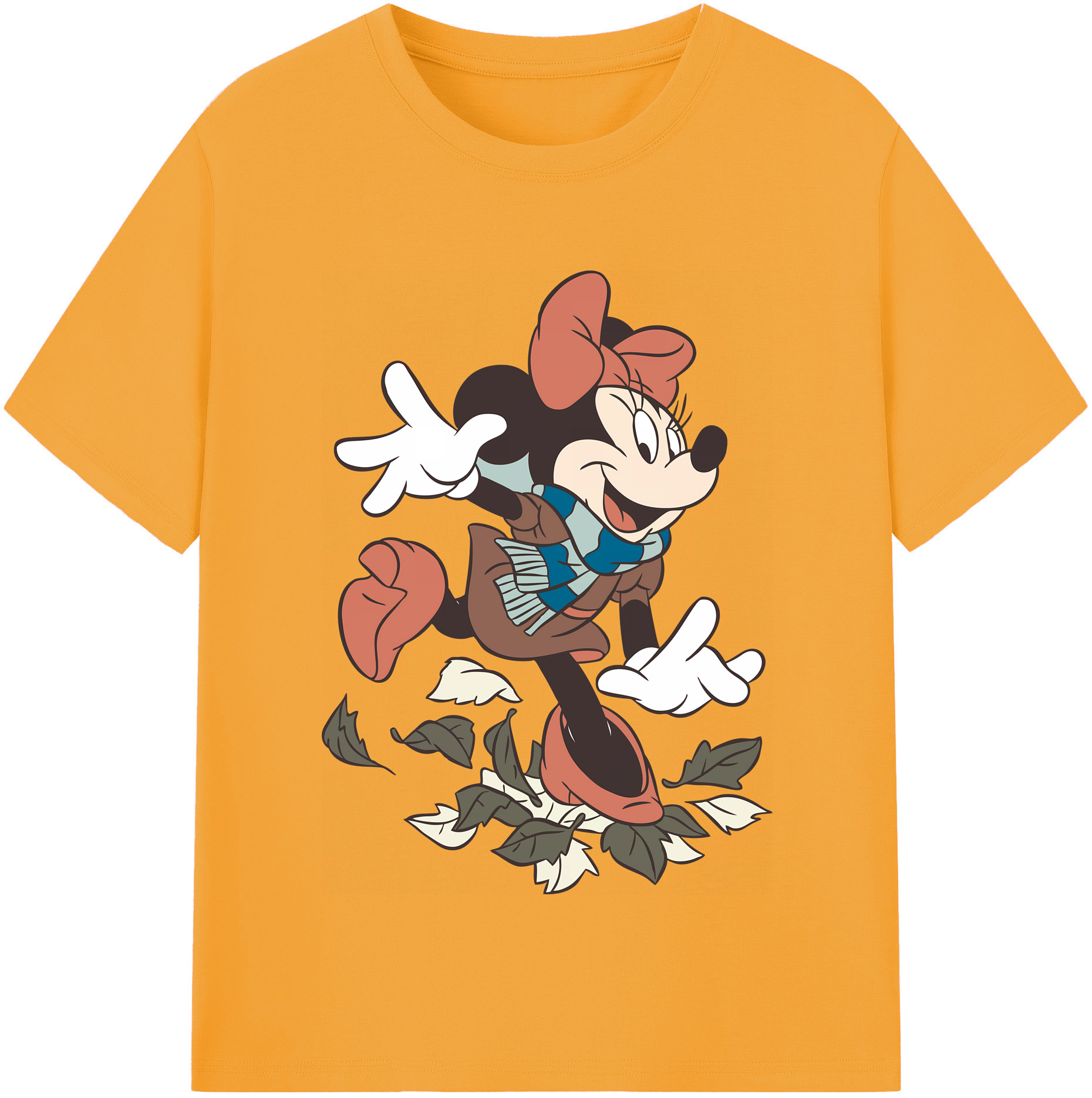 （画像用） ミッキーマウス Mickey Mouse レディースカジュアルプリントTシャツ（綿100％）