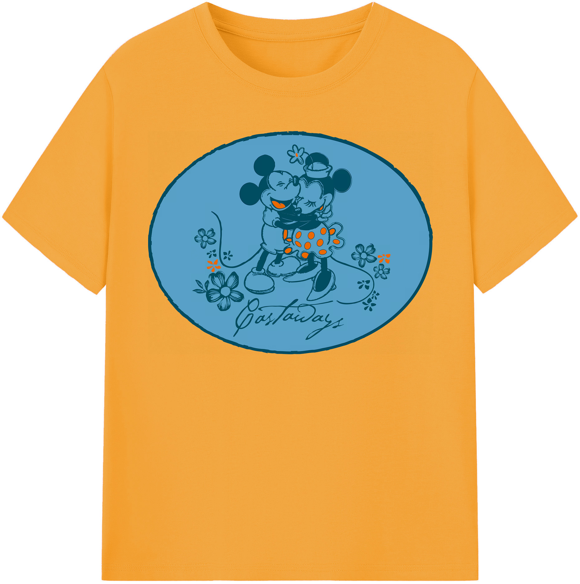 （画像用） ミッキーマウス Mickey Mouse レディースカジュアルプリントTシャツ（綿100％）