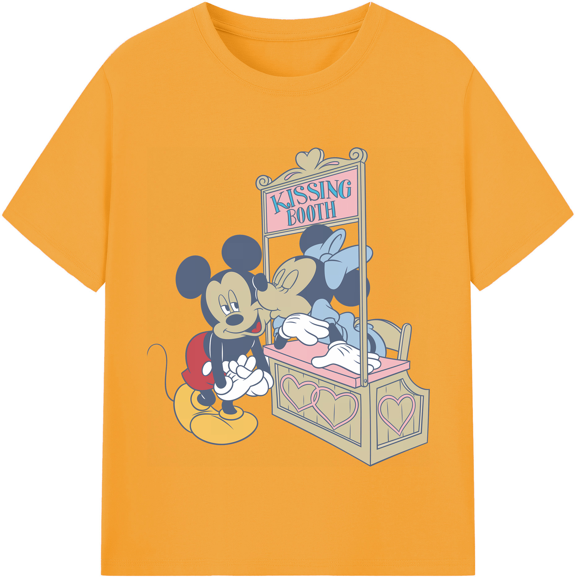 （画像用） ミッキーマウス Mickey Mouse レディースカジュアルプリントTシャツ（綿100％）