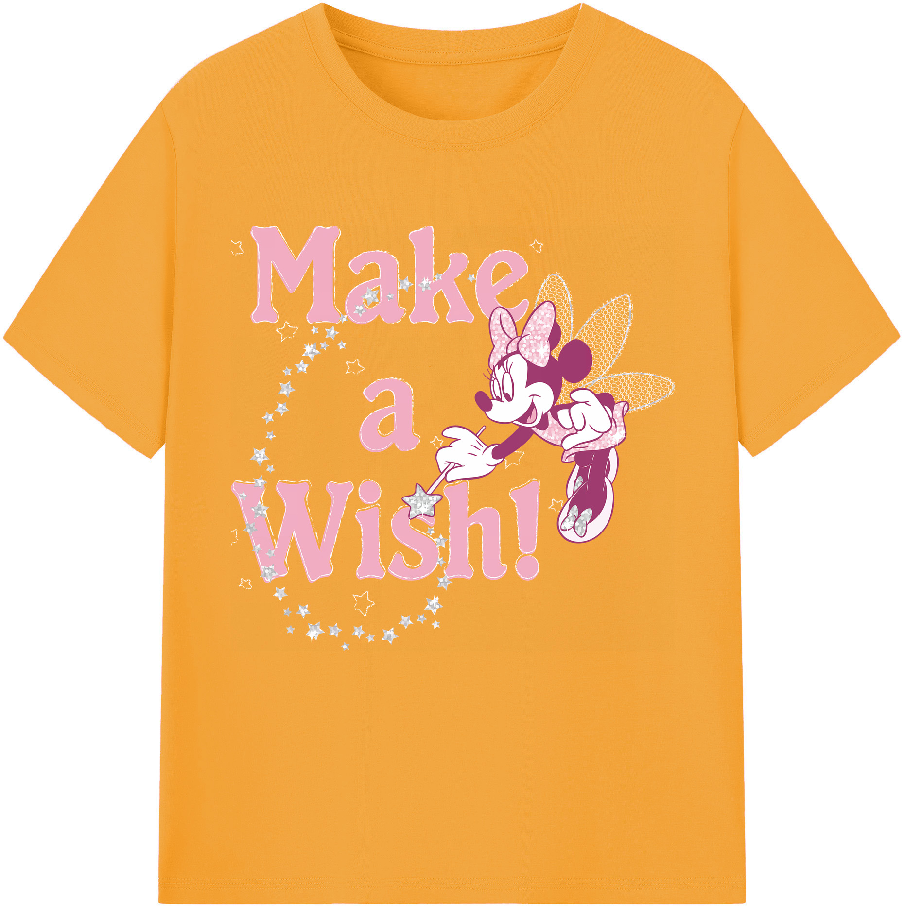 （画像用） ミッキーマウス Mickey Mouse レディースカジュアルプリントTシャツ（綿100％）