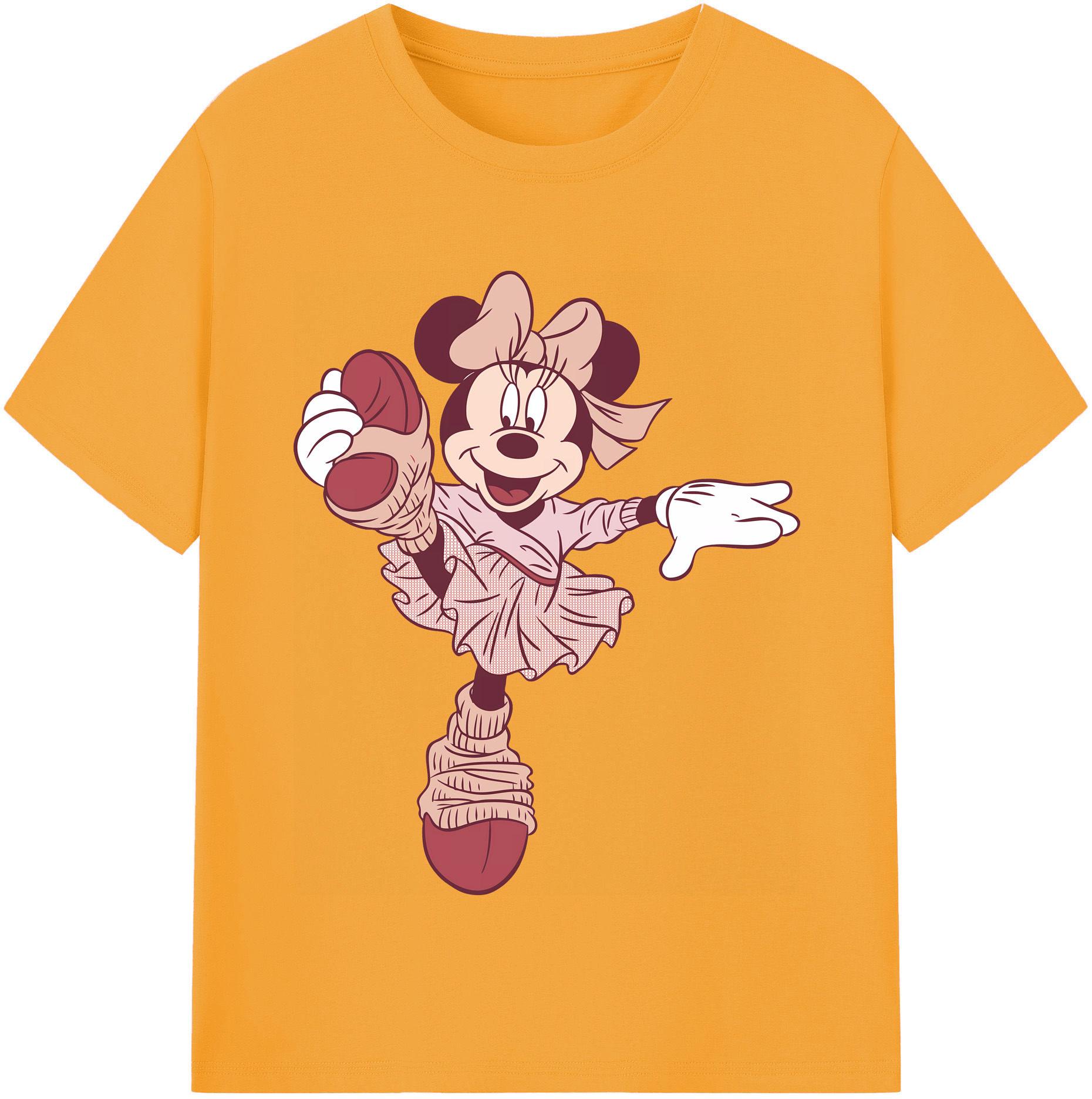 （画像用） ミッキーマウス Mickey Mouse レディースカジュアルプリントTシャツ（綿100％）
