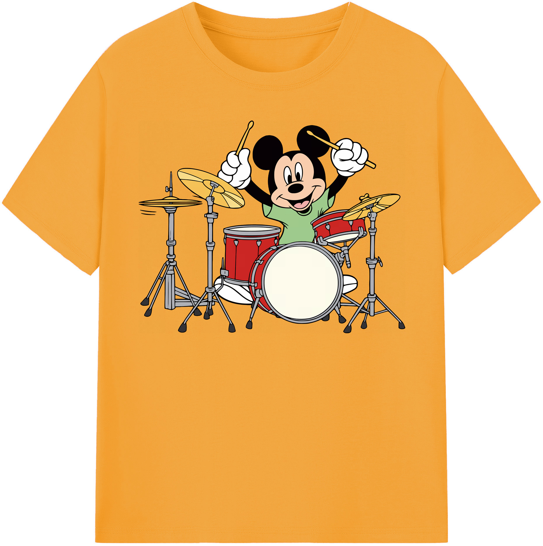 ミッキーマウス Mickey Mouse レディースカジュアルプリントTシャツ（綿100％）