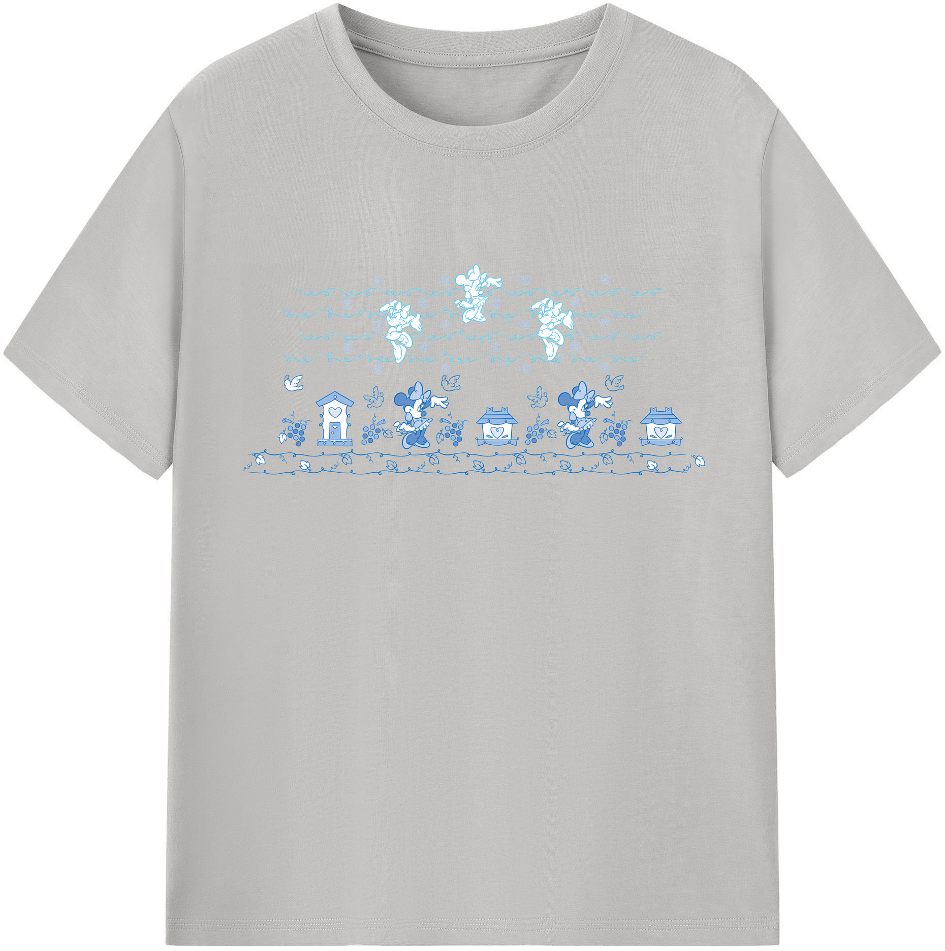 （画像用） ミッキーマウス Mickey Mouse レディースカジュアルプリントTシャツ（綿100％）