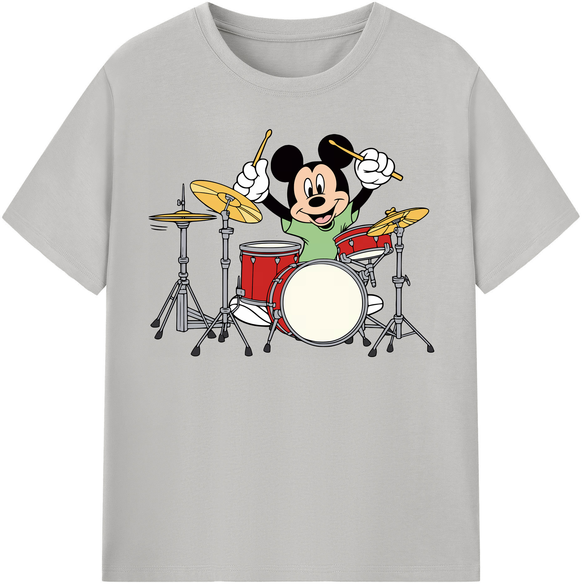 ミッキーマウス Mickey Mouse レディースカジュアルプリントTシャツ（綿100％）