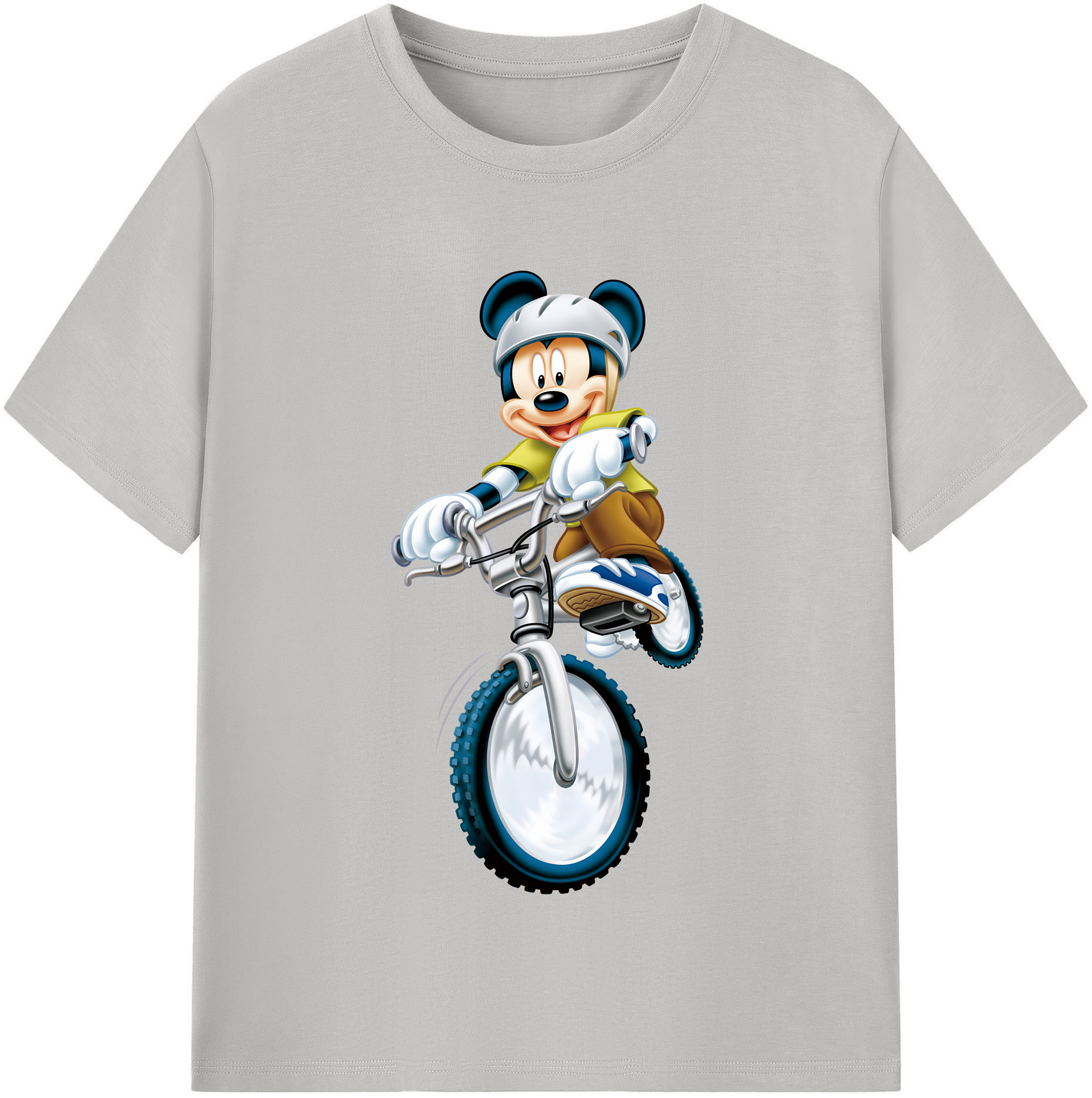 ミッキーマウス Mickey Mouse レディースカジュアルプリントTシャツ（綿100％）