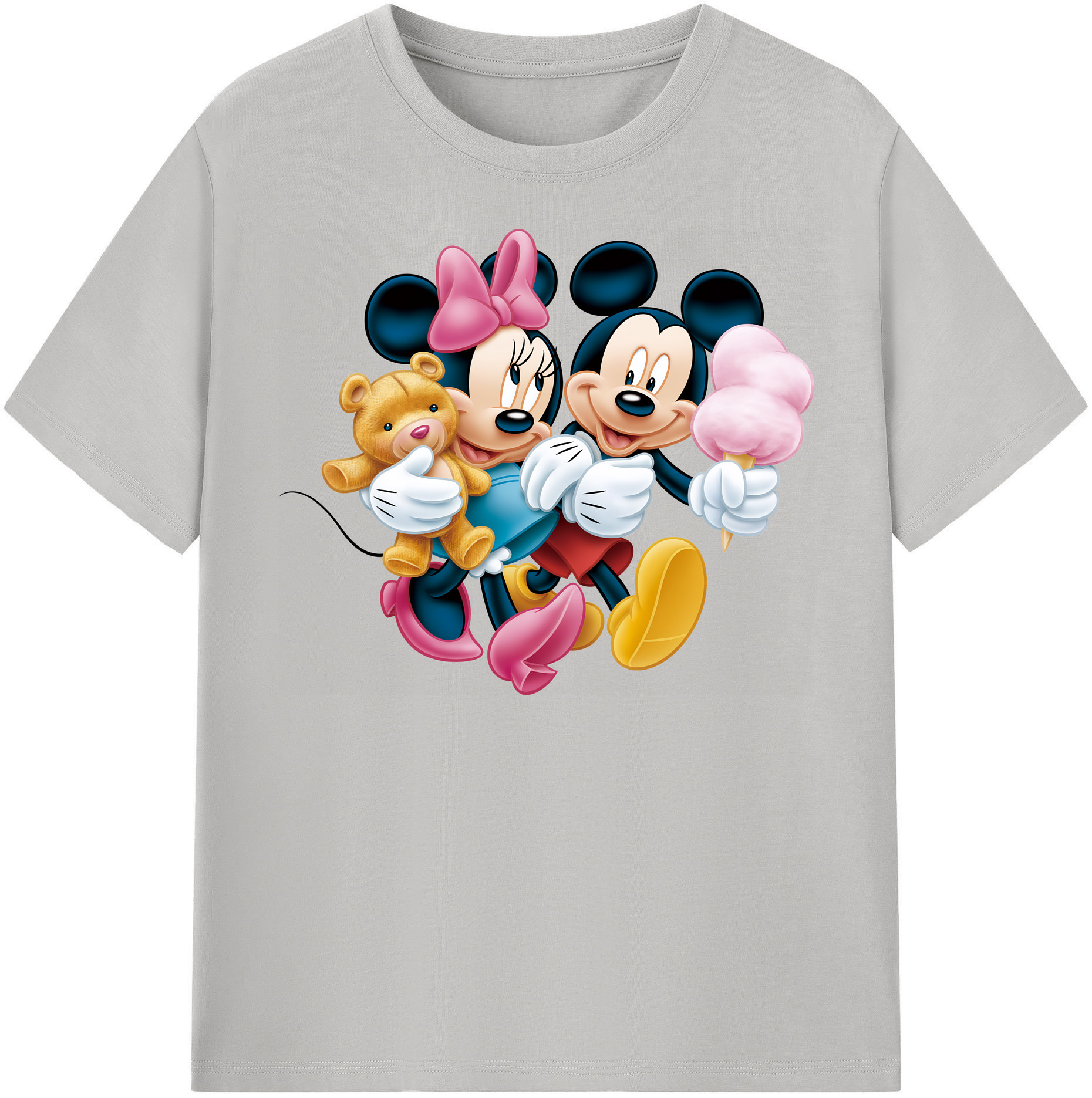 （画像用） ミッキーマウス Mickey Mouse レディースカジュアルプリントTシャツ（綿100％）