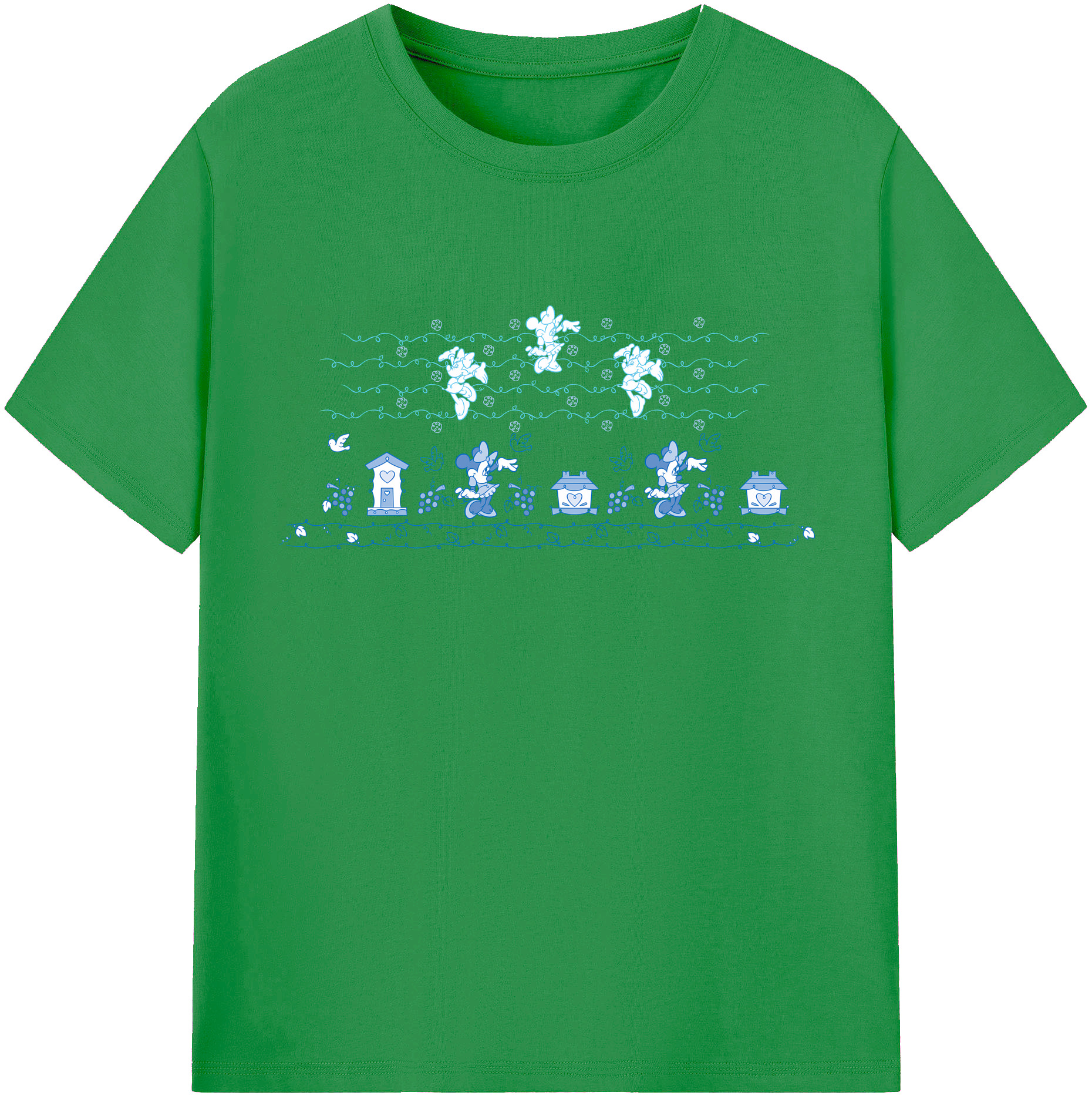 （画像用） ミッキーマウス Mickey Mouse レディースカジュアルプリントTシャツ（綿100％）