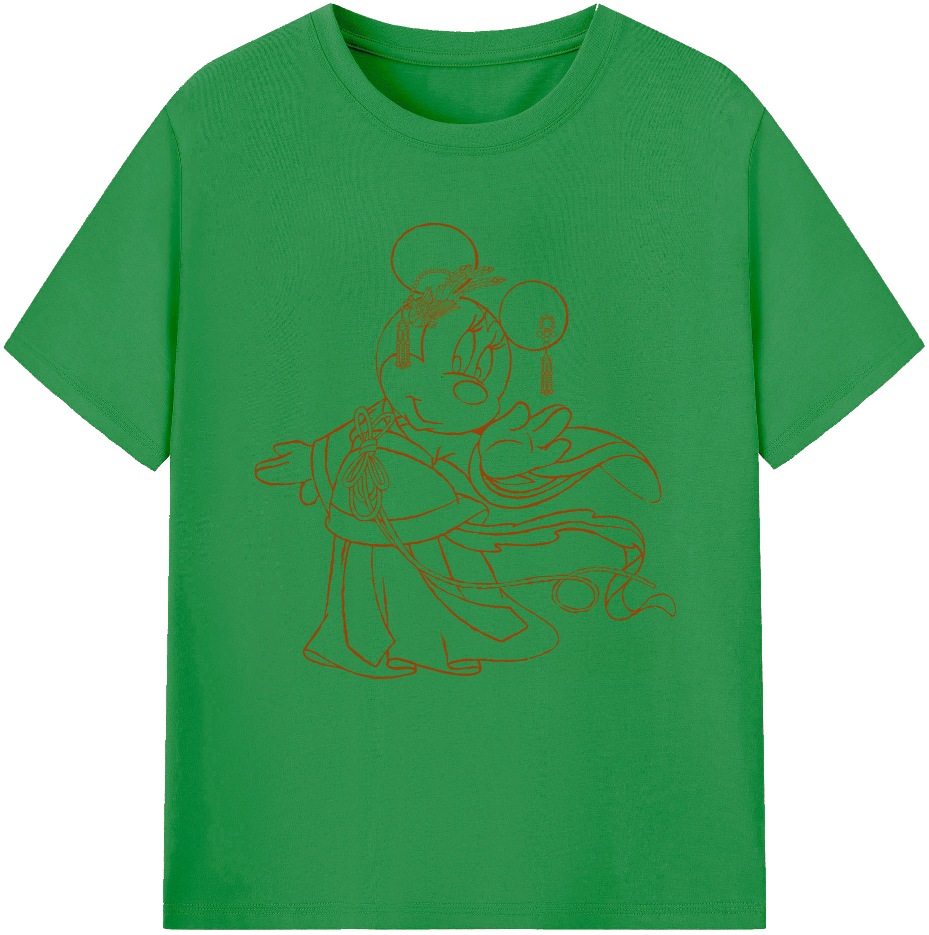 （画像用） ミッキーマウス Mickey Mouse レディースカジュアルプリントTシャツ（綿100％）