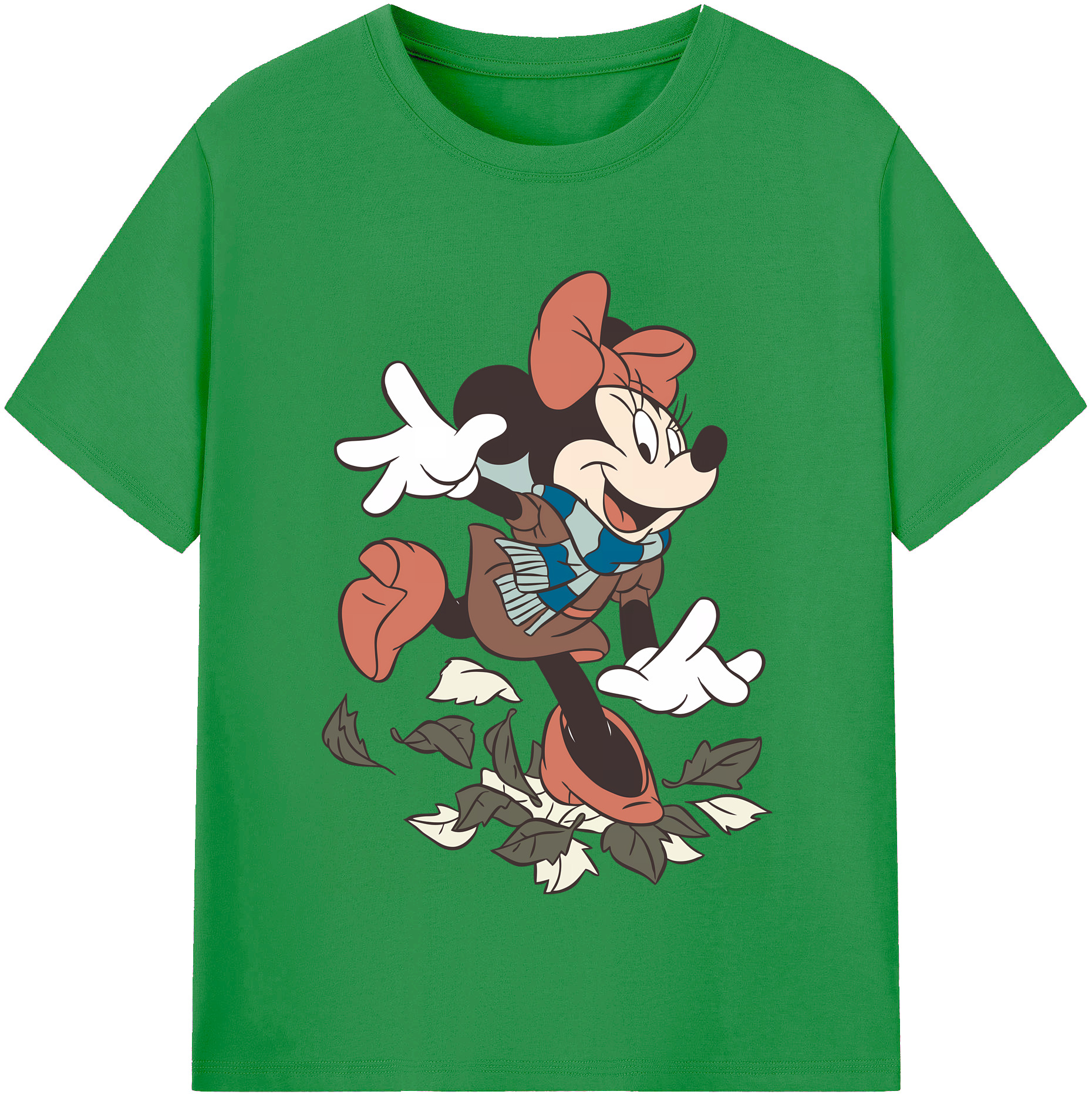 （画像用） ミッキーマウス Mickey Mouse レディースカジュアルプリントTシャツ（綿100％）
