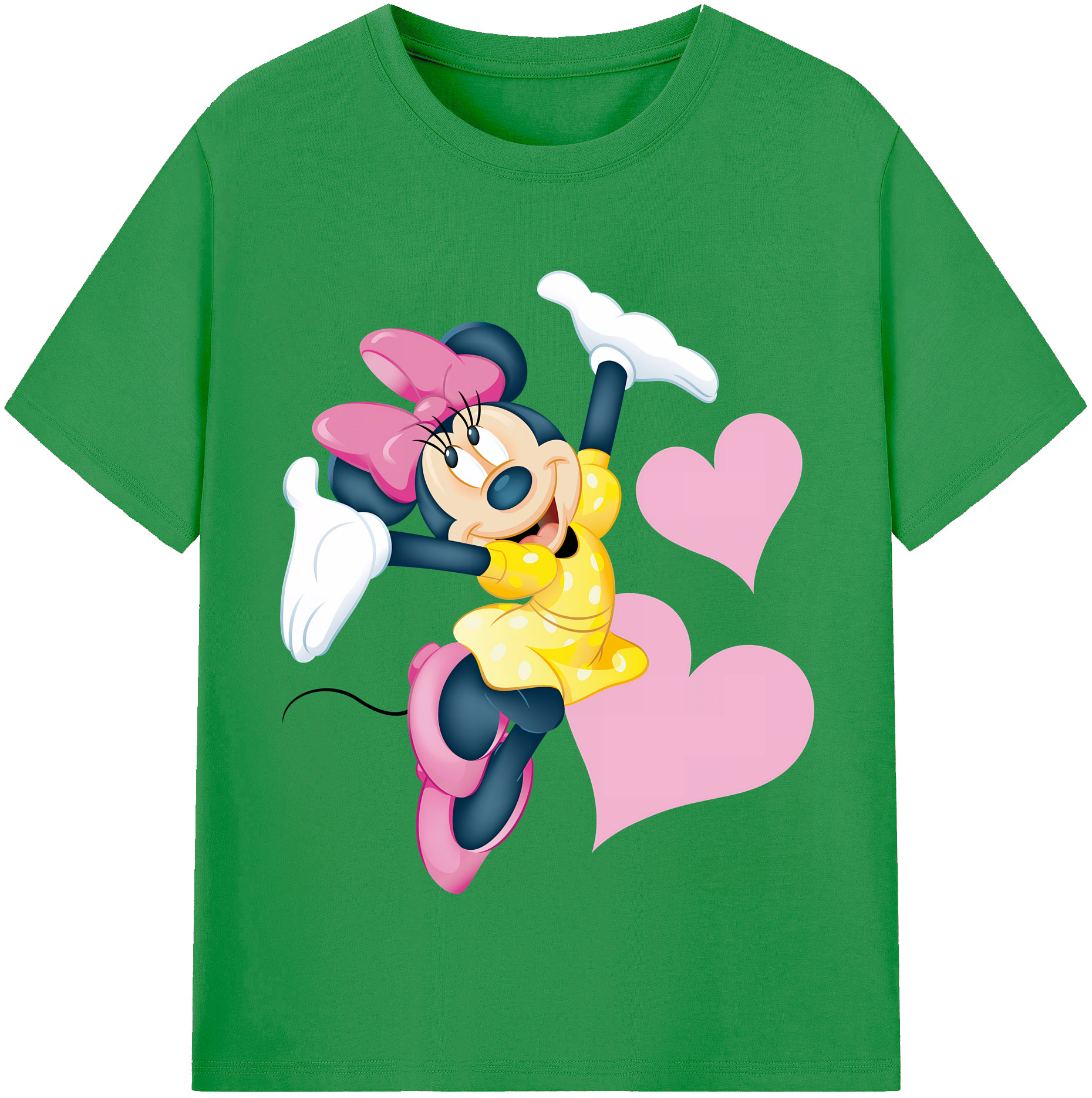 （画像用） ミッキーマウス Mickey Mouse レディースカジュアルプリントTシャツ（綿100％）
