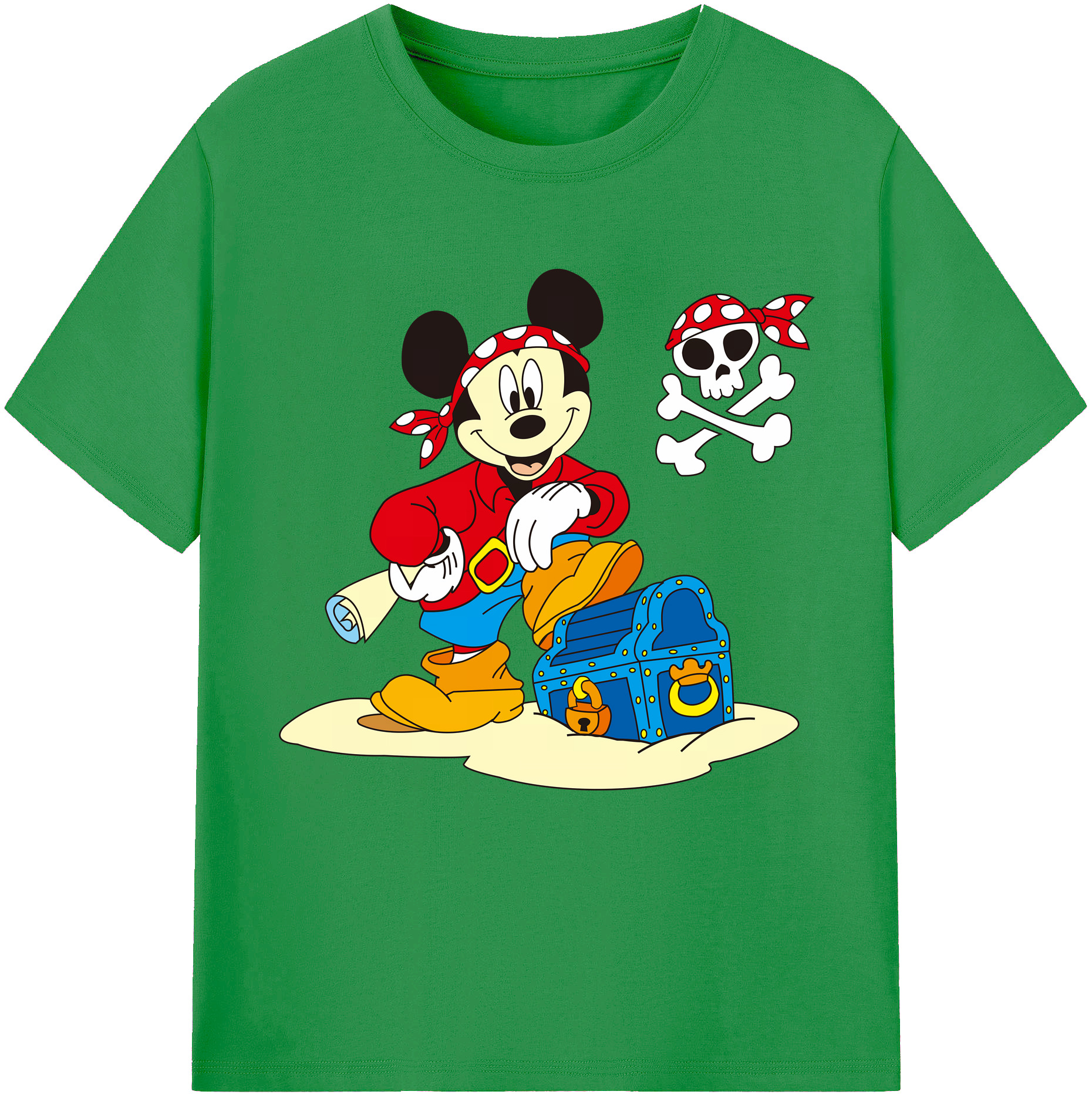 ミッキーマウス Mickey Mouse レディースカジュアルプリントTシャツ（綿100％）