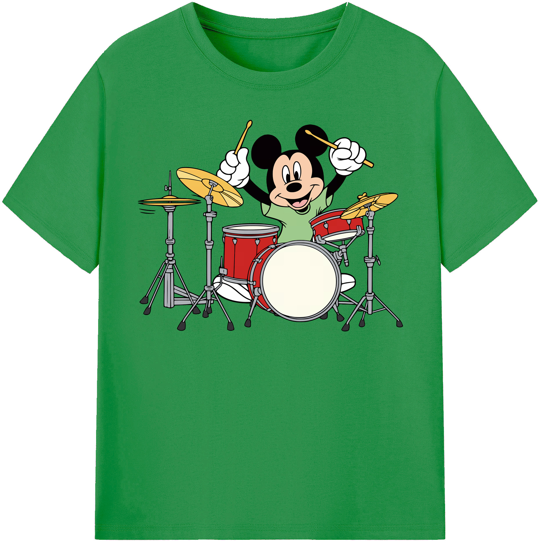 ミッキーマウス Mickey Mouse レディースカジュアルプリントTシャツ（綿100％）