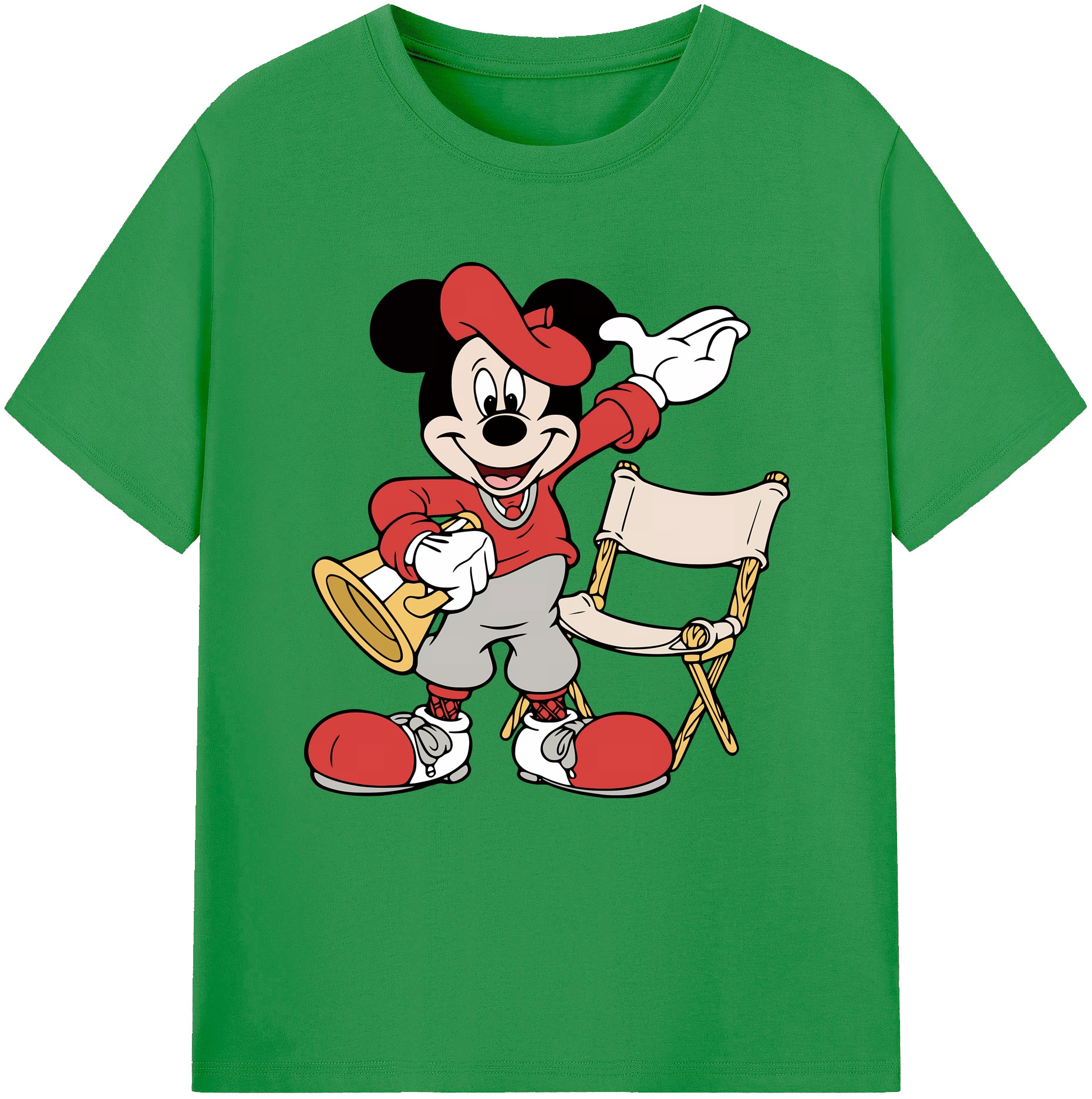 ミッキーマウス Mickey Mouse レディースカジュアルプリントTシャツ（綿100％）