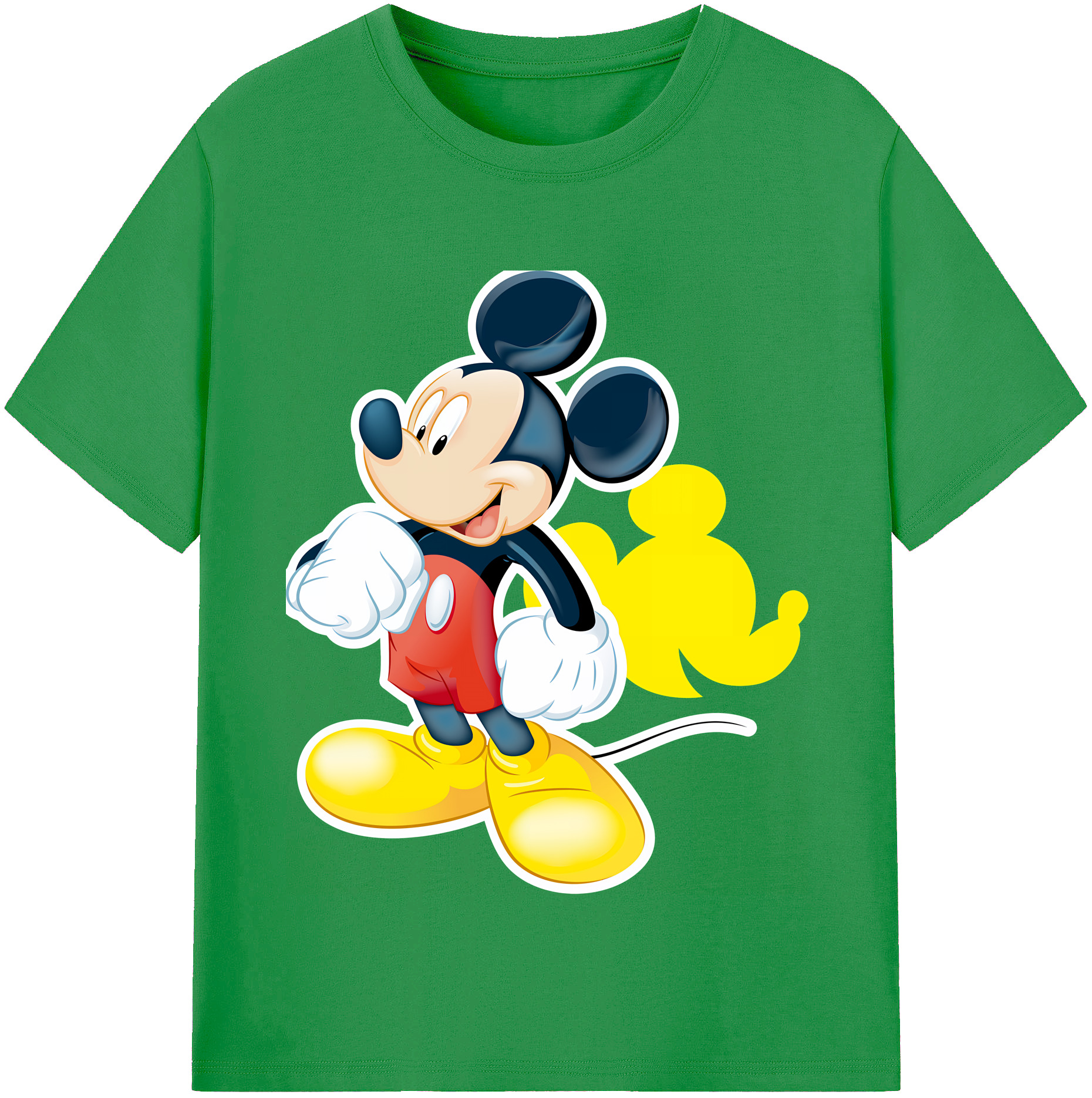 ミッキーマウス Mickey Mouse レディースカジュアルプリントTシャツ（綿100％）