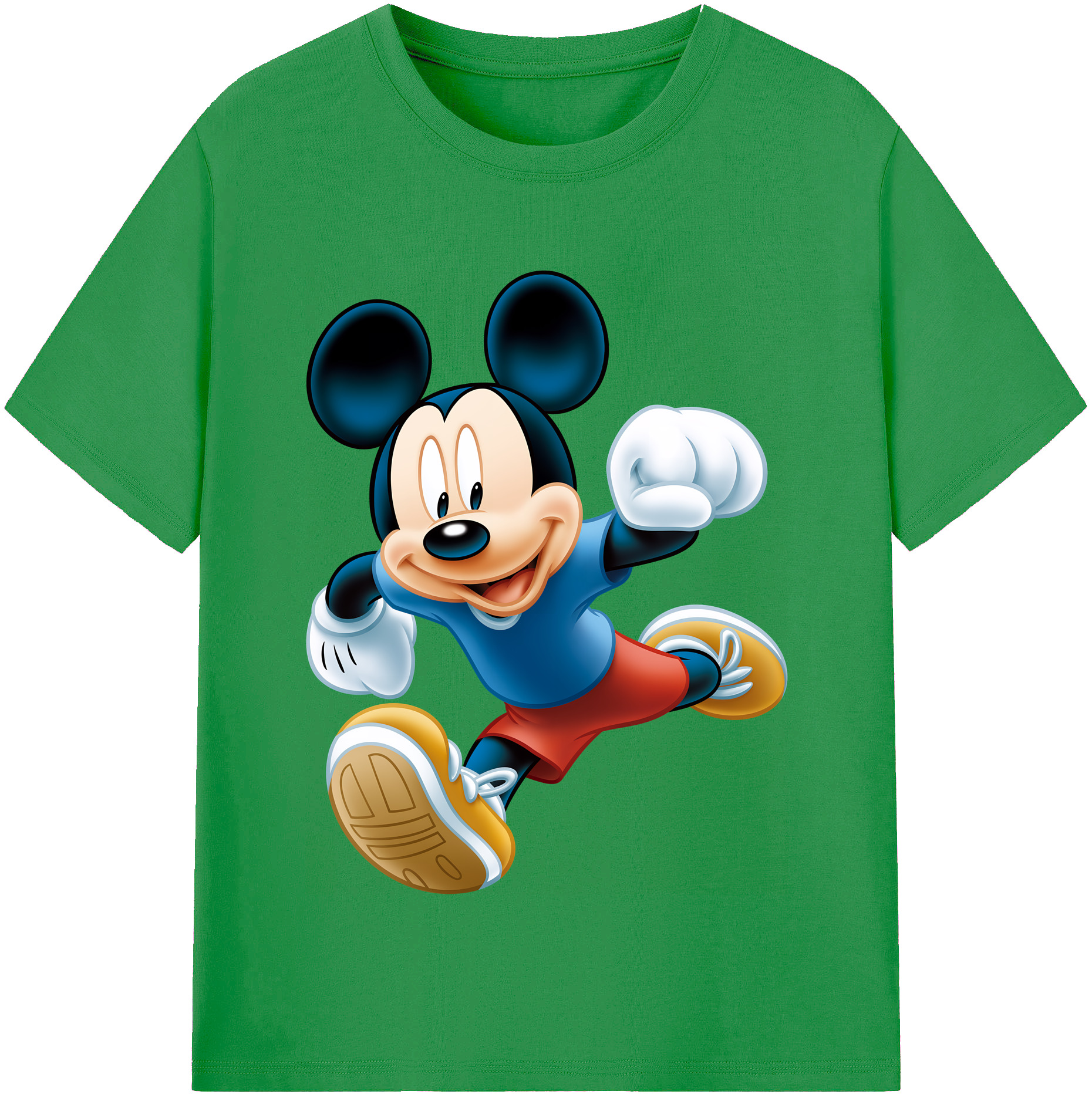 ミッキーマウス Mickey Mouse レディースカジュアルプリントTシャツ（綿100％）