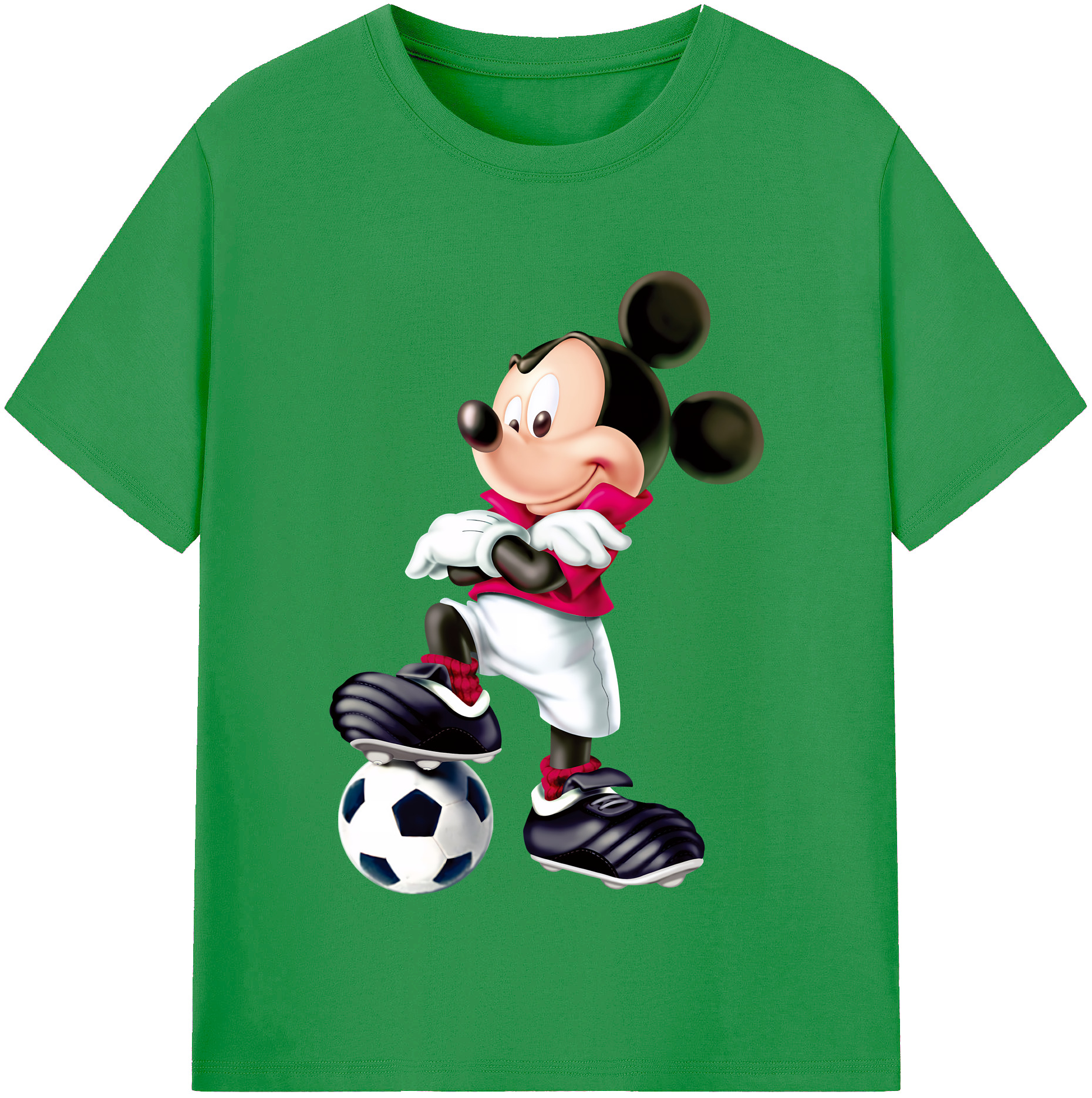 ミッキーマウス Mickey Mouse レディースカジュアルプリントTシャツ（綿100％）