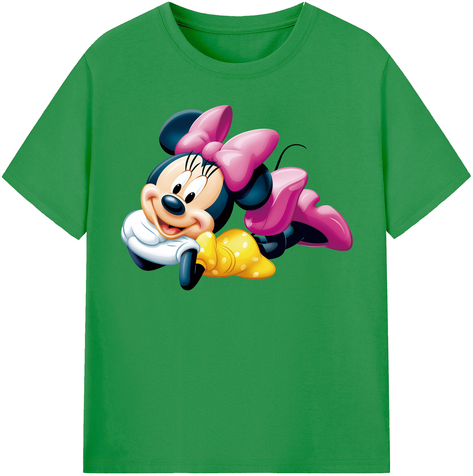 ミッキーマウス Mickey Mouse レディースカジュアルプリントTシャツ（綿100％）