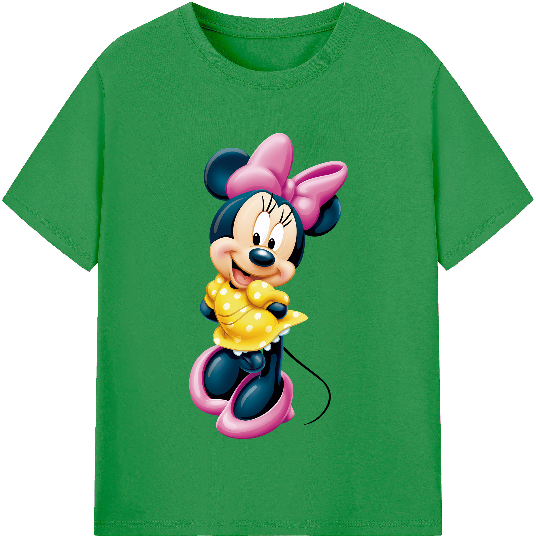 ミッキーマウス Mickey Mouse レディースカジュアルプリントTシャツ（綿100％）