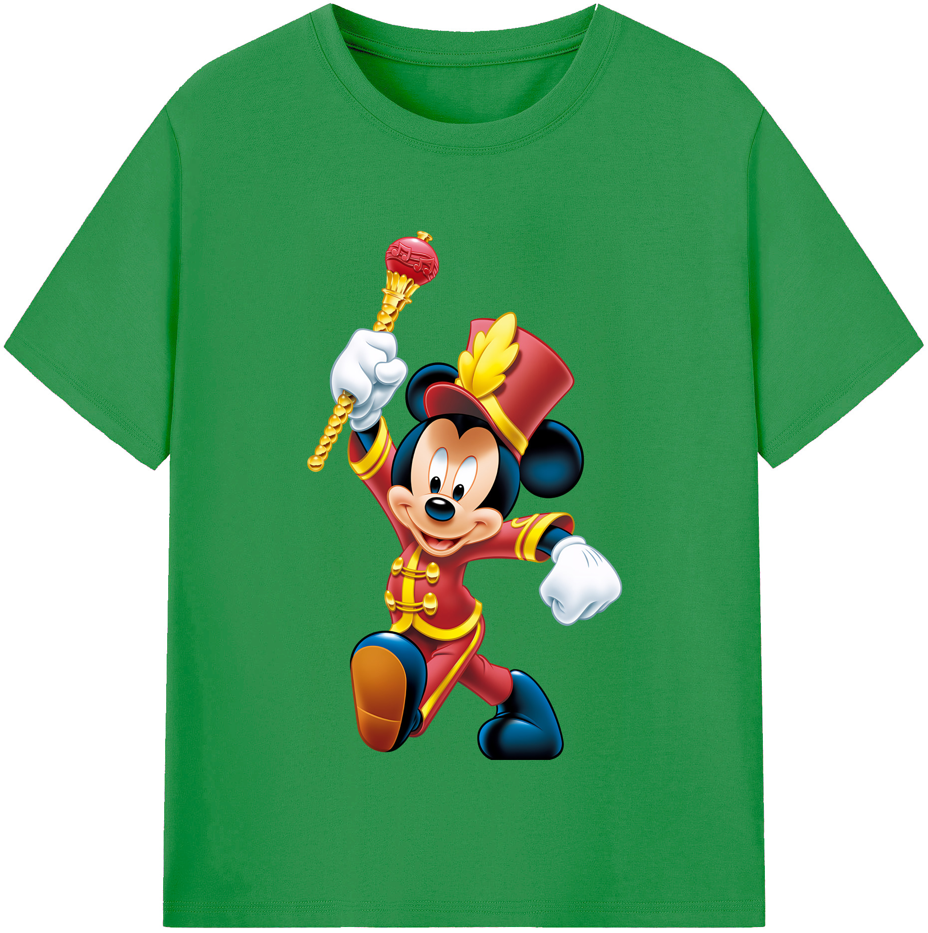 ミッキーマウス Mickey Mouse レディースカジュアルプリントTシャツ（綿100％）