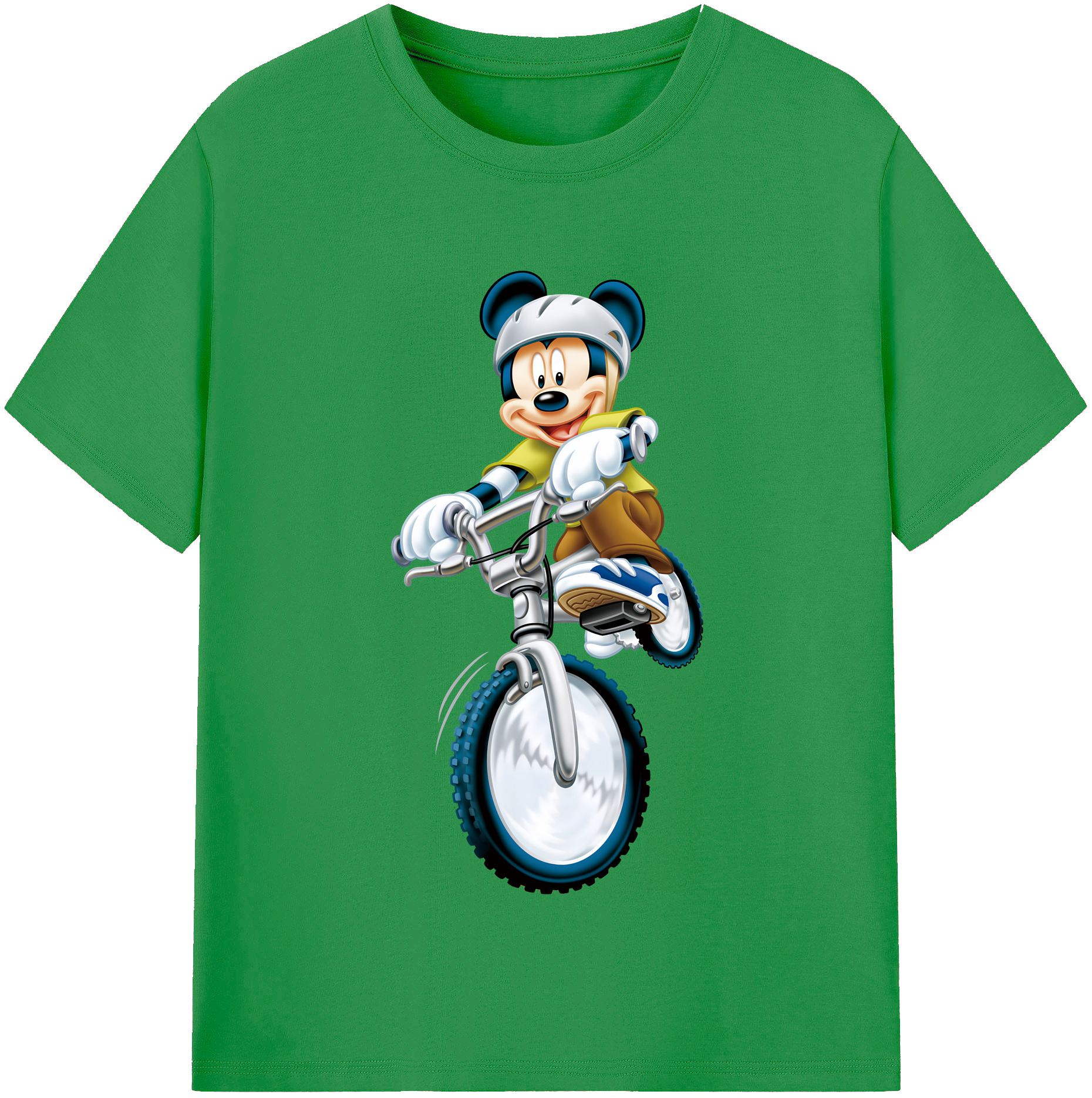 ミッキーマウス Mickey Mouse レディースカジュアルプリントTシャツ（綿100％）