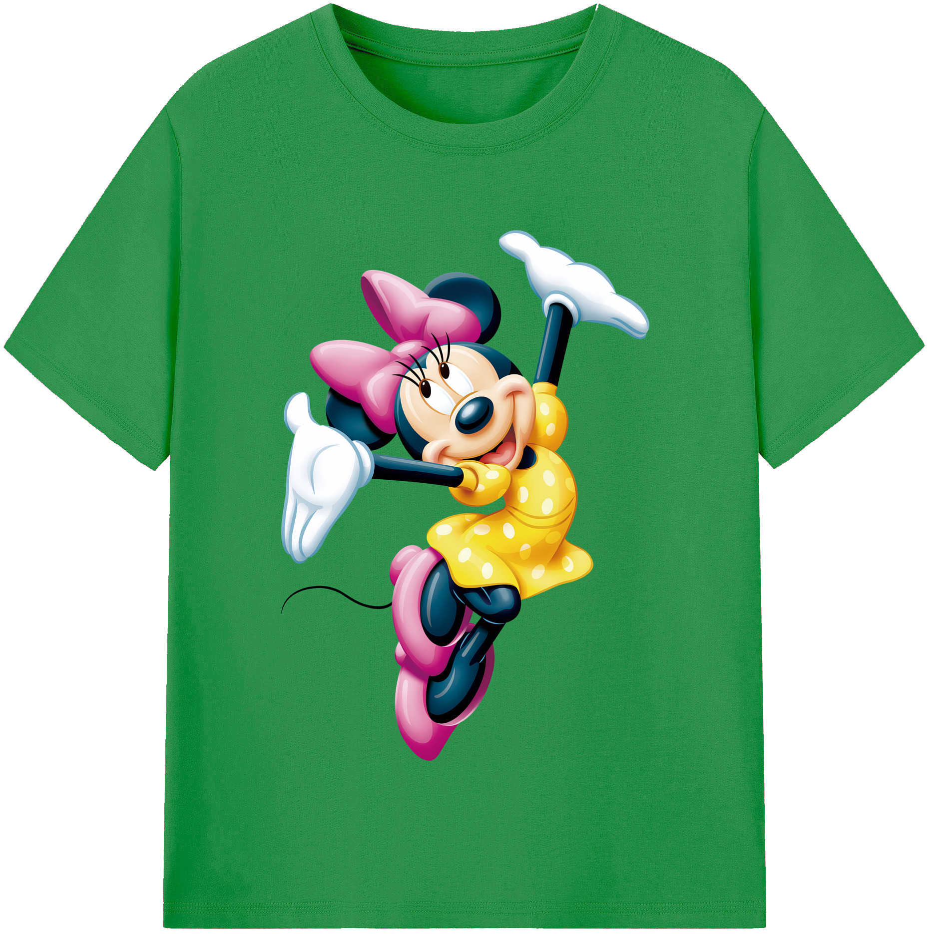 ミッキーマウス Mickey Mouse レディースカジュアルプリントTシャツ（綿100％）