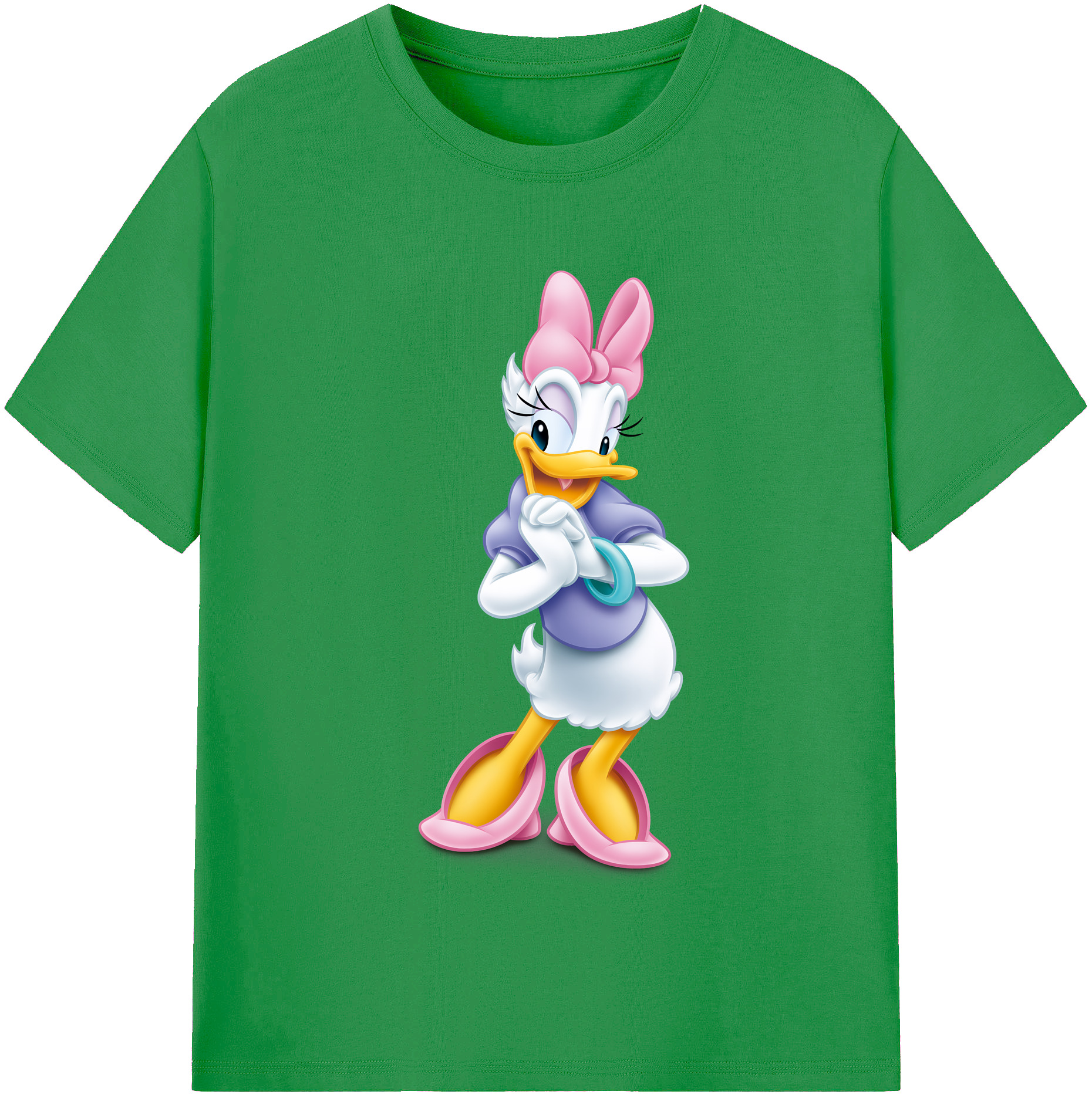 （画像用） ミッキーマウス Mickey Mouse レディースカジュアルプリントTシャツ（綿100％）
