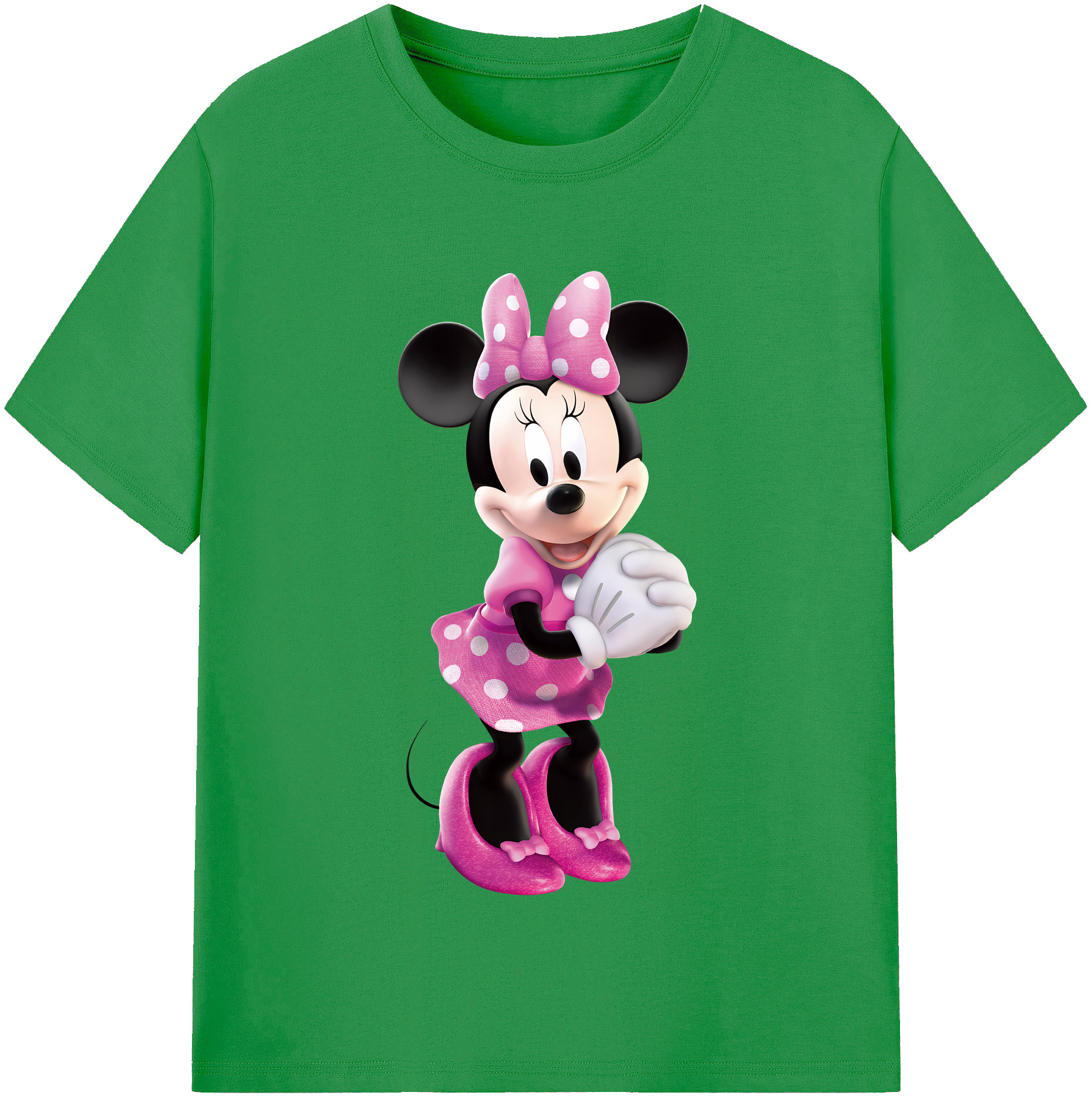 （画像用） ミッキーマウス Mickey Mouse レディースカジュアルプリントTシャツ（綿100％）