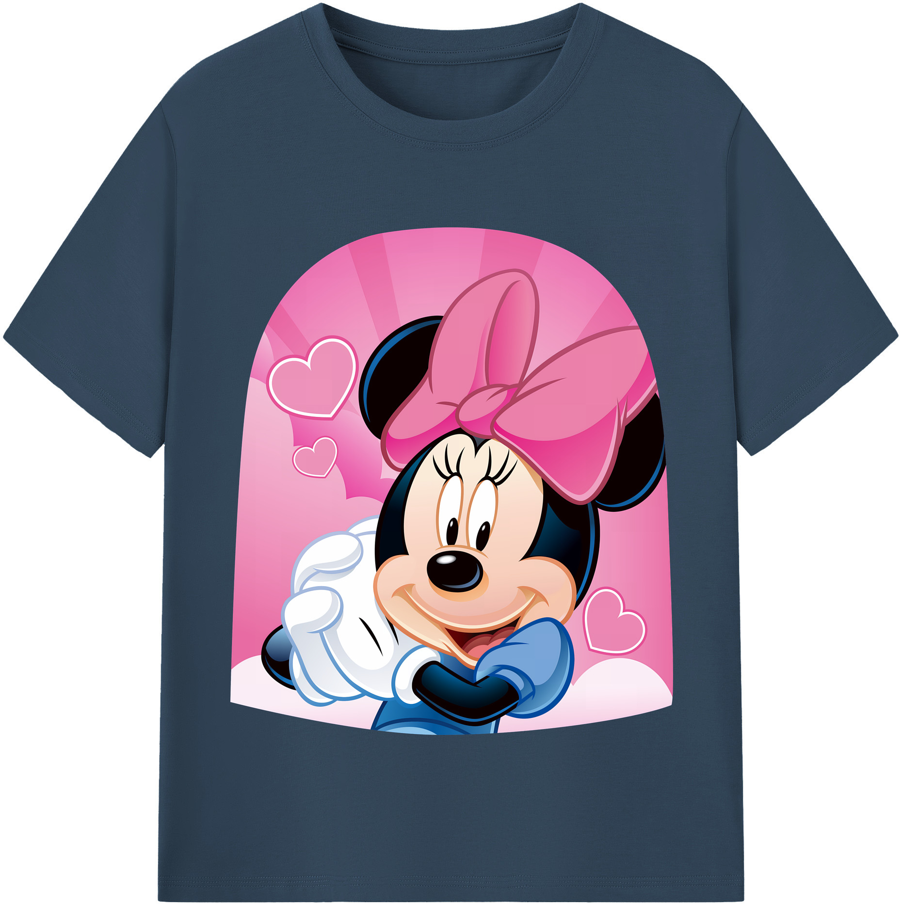 （画像用） ミッキーマウス Mickey Mouse レディースカジュアルプリントTシャツ（綿100％）
