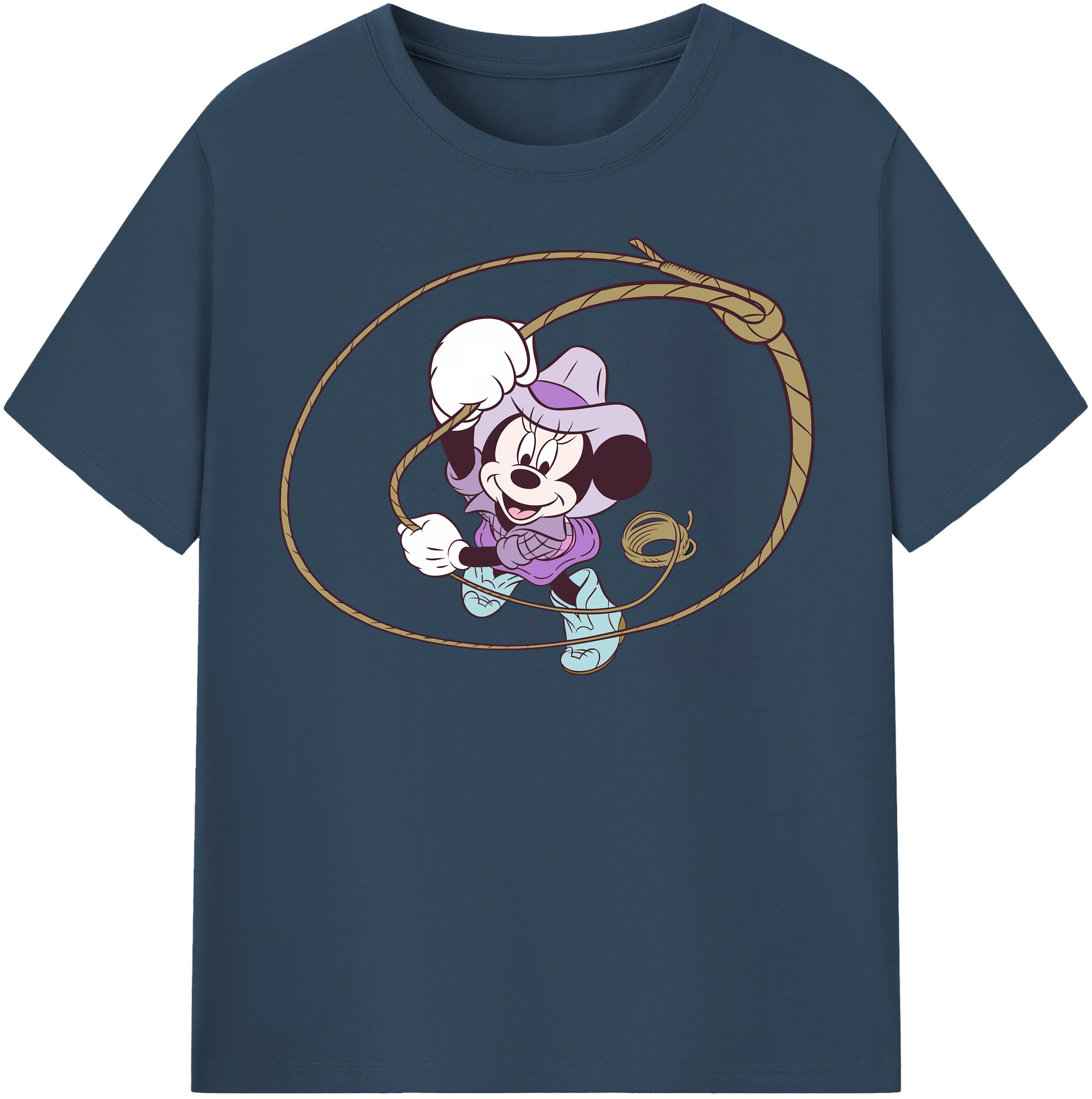 （画像用） ミッキーマウス Mickey Mouse レディースカジュアルプリントTシャツ（綿100％）