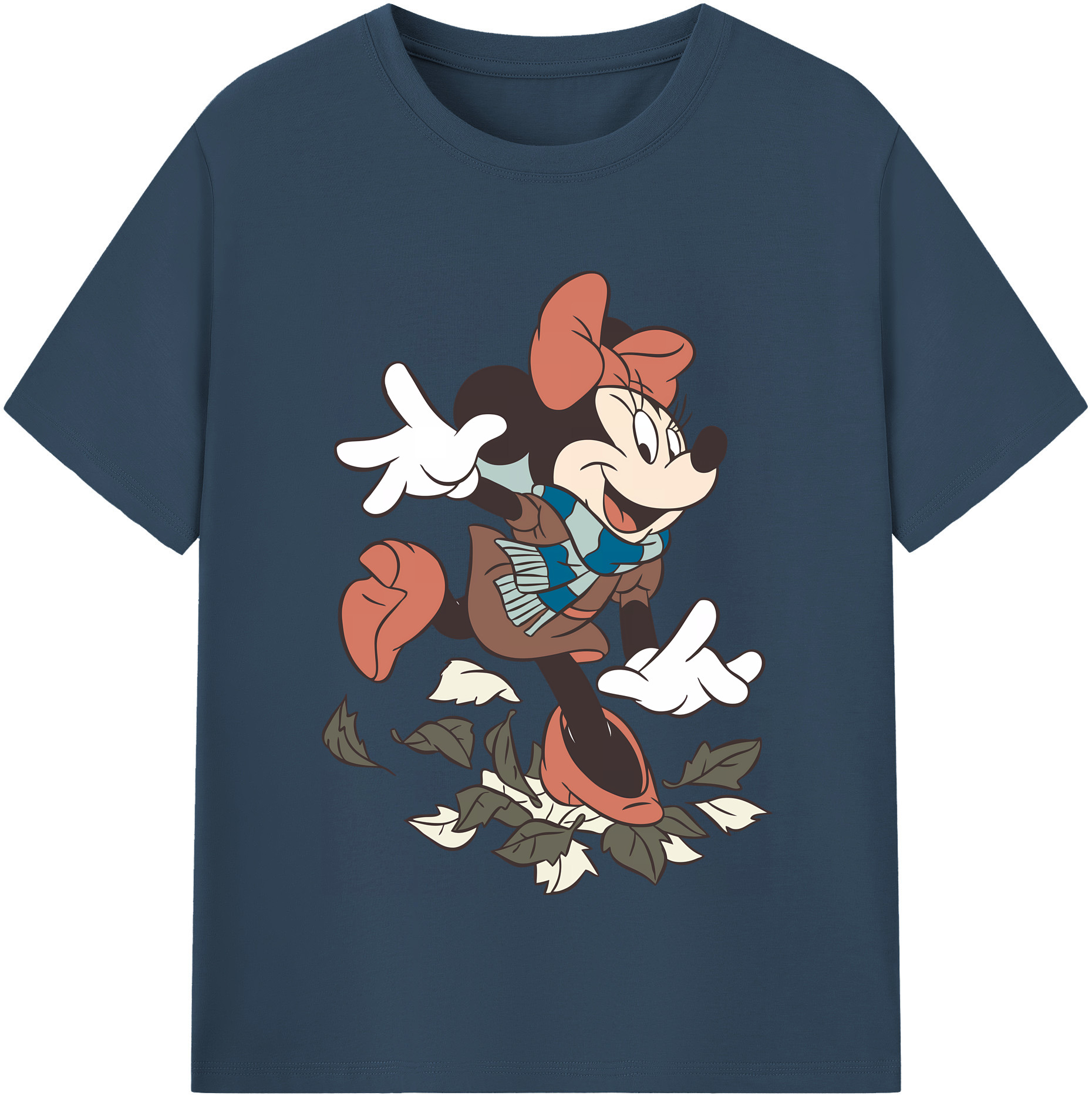 （画像用） ミッキーマウス Mickey Mouse レディースカジュアルプリントTシャツ（綿100％）