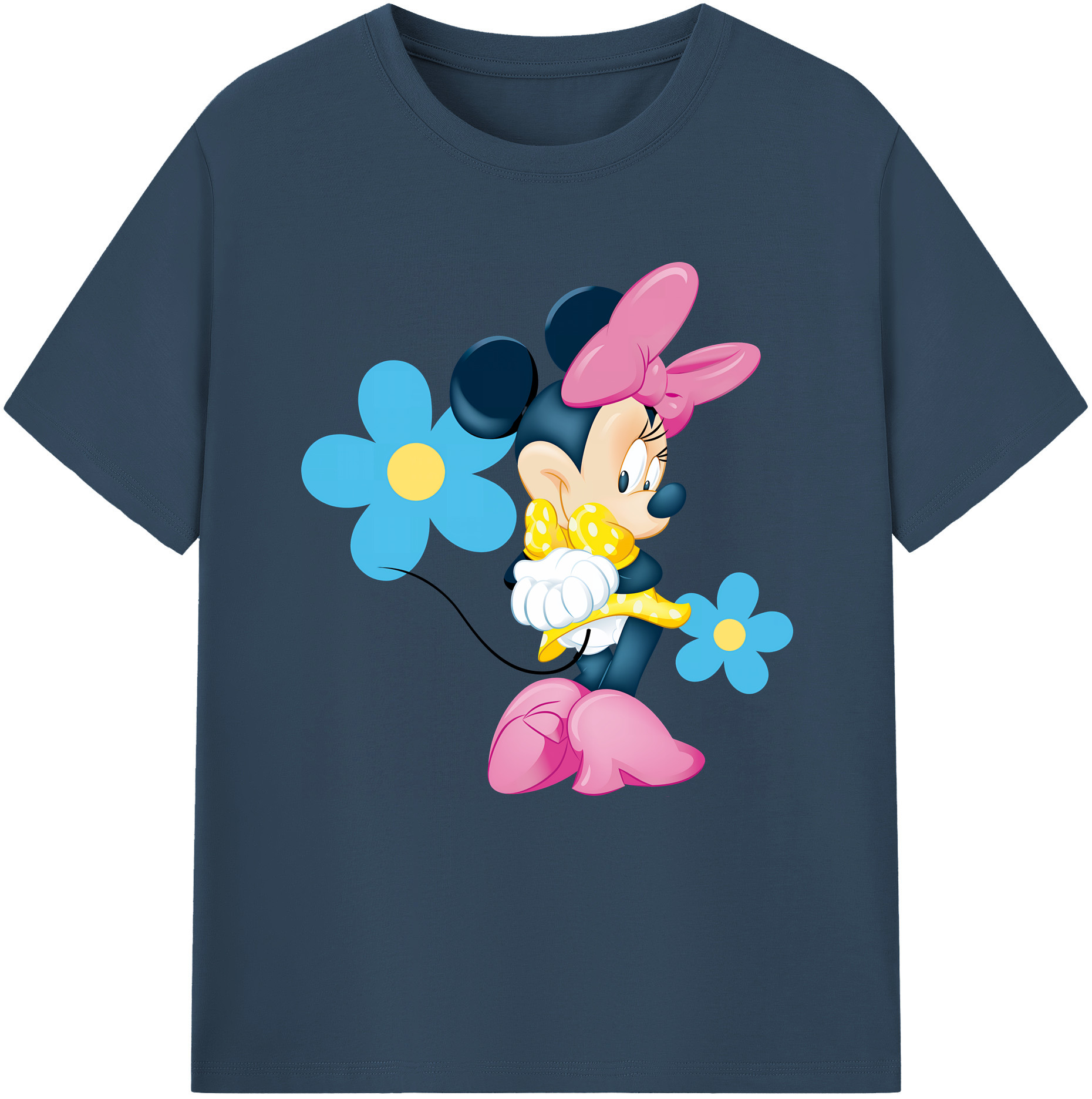 （画像用） ミッキーマウス Mickey Mouse レディースカジュアルプリントTシャツ（綿100％）