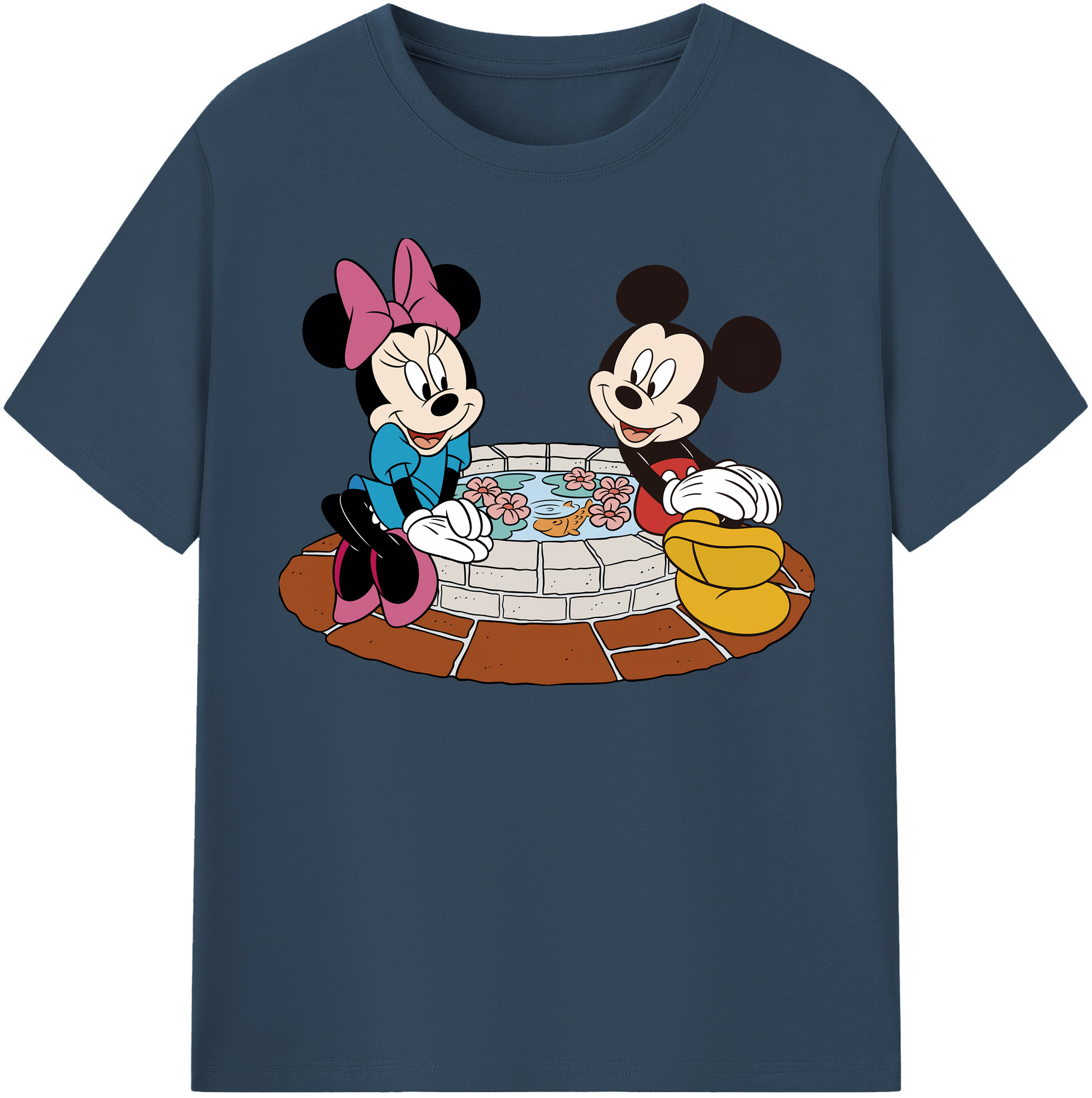 （画像用） ミッキーマウス Mickey Mouse レディースカジュアルプリントTシャツ（綿100％）