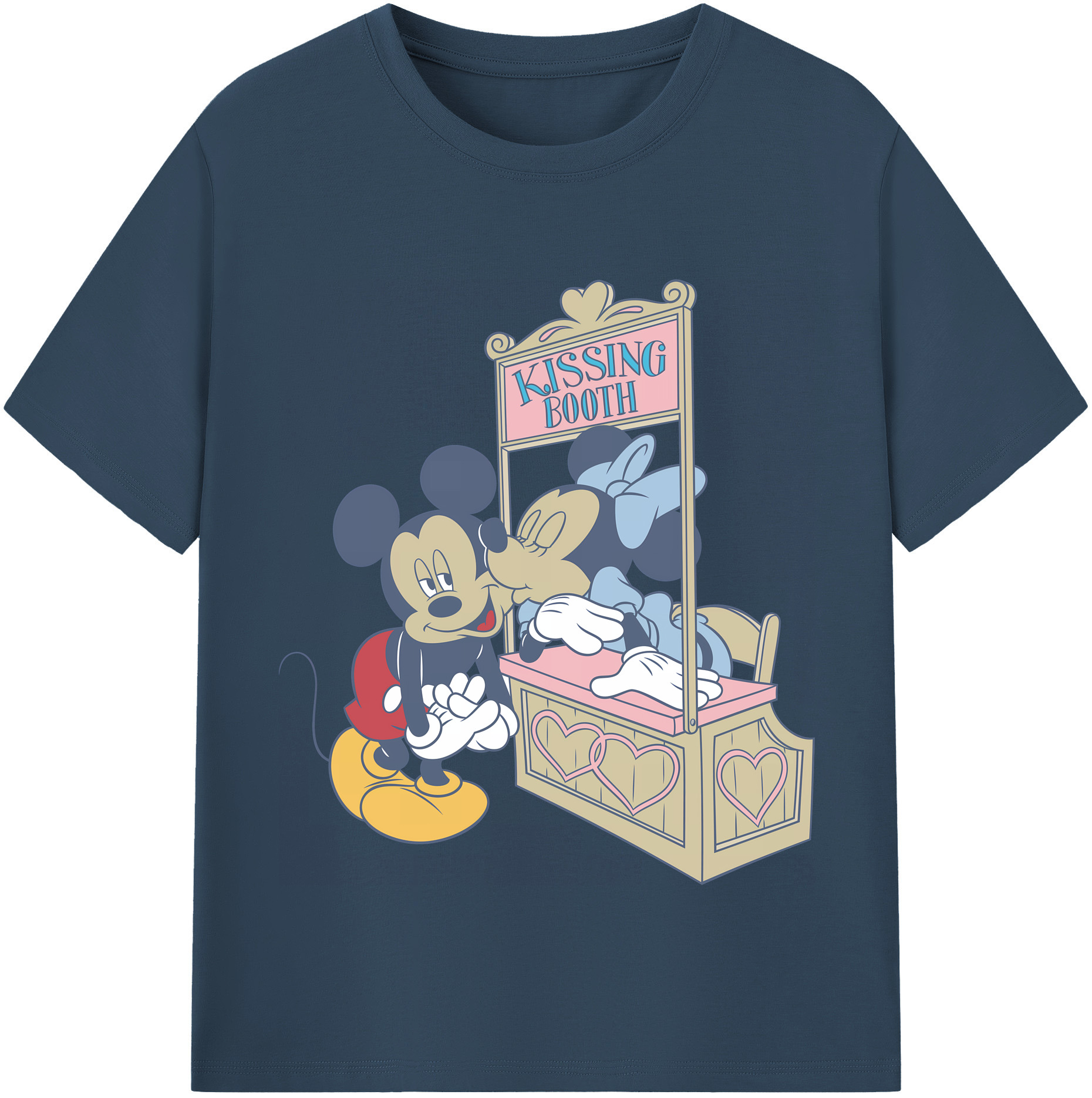 （画像用） ミッキーマウス Mickey Mouse レディースカジュアルプリントTシャツ（綿100％）