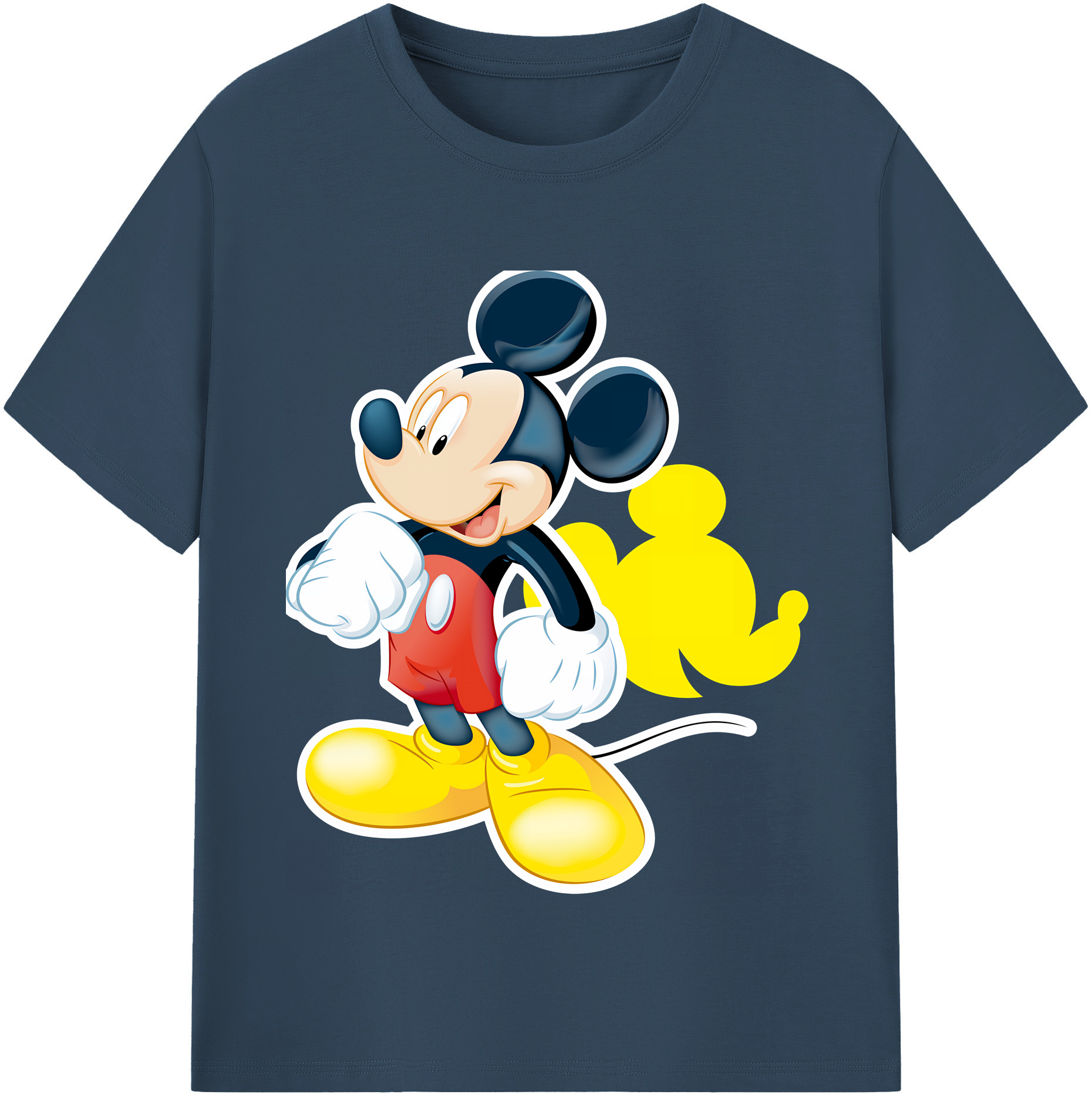 ミッキーマウス Mickey Mouse レディースカジュアルプリントTシャツ（綿100％）