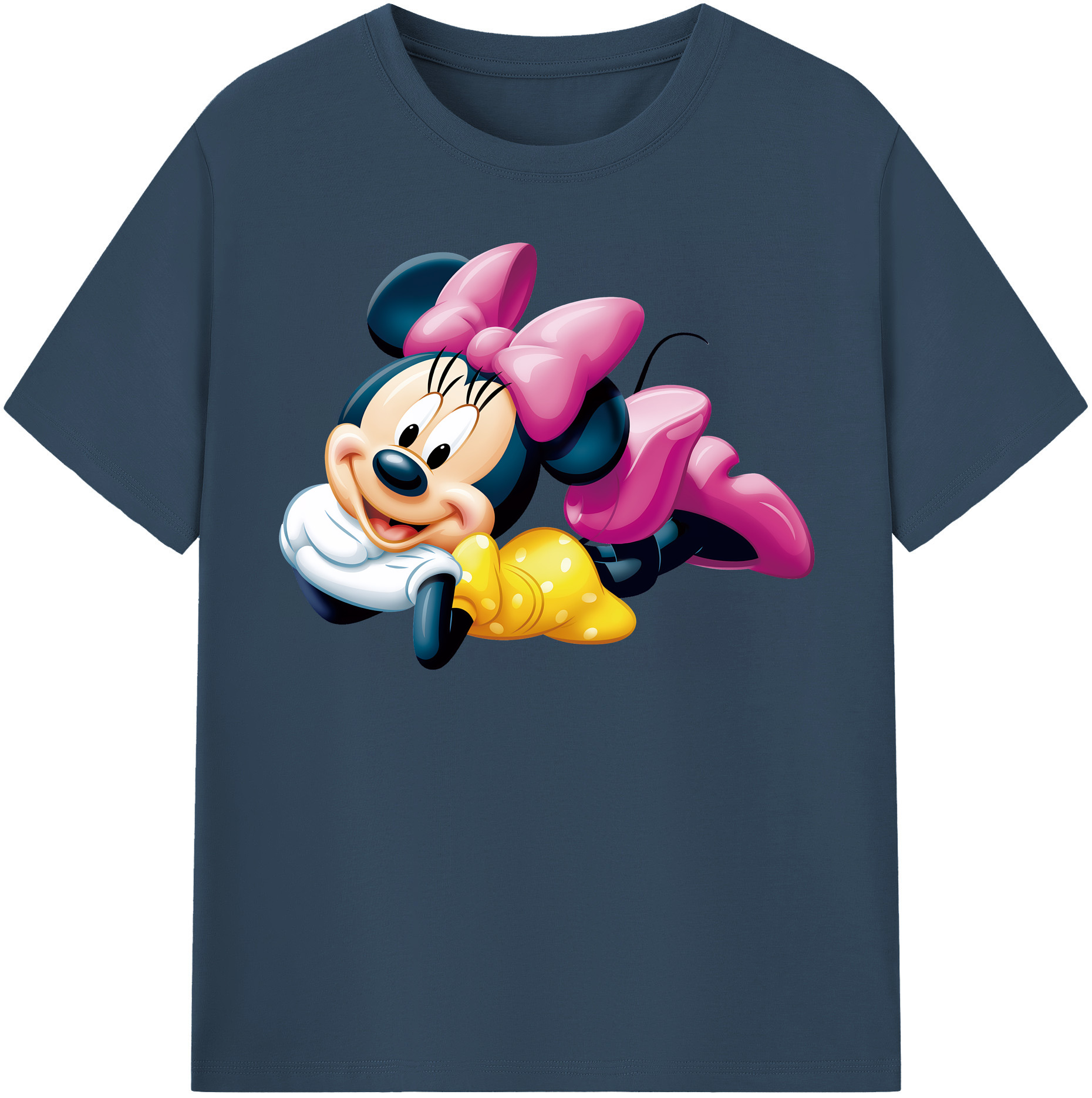 ミッキーマウス Mickey Mouse レディースカジュアルプリントTシャツ（綿100％）