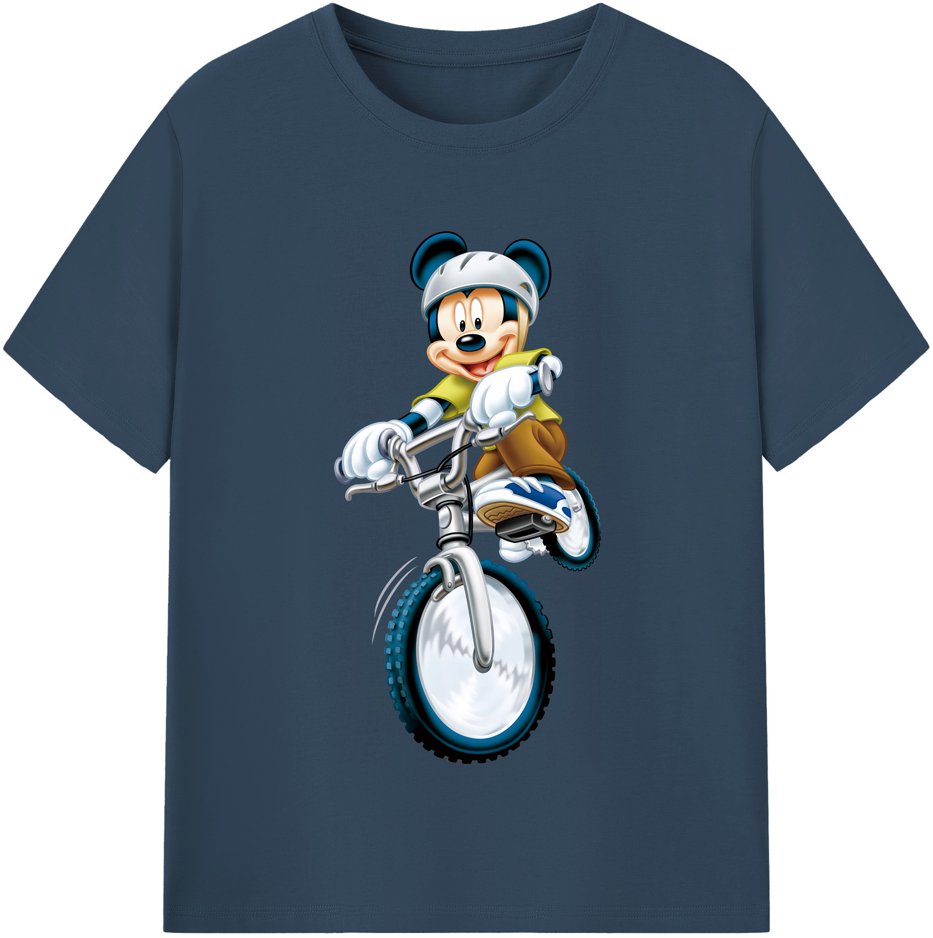 ミッキーマウス Mickey Mouse レディースカジュアルプリントTシャツ（綿100％）