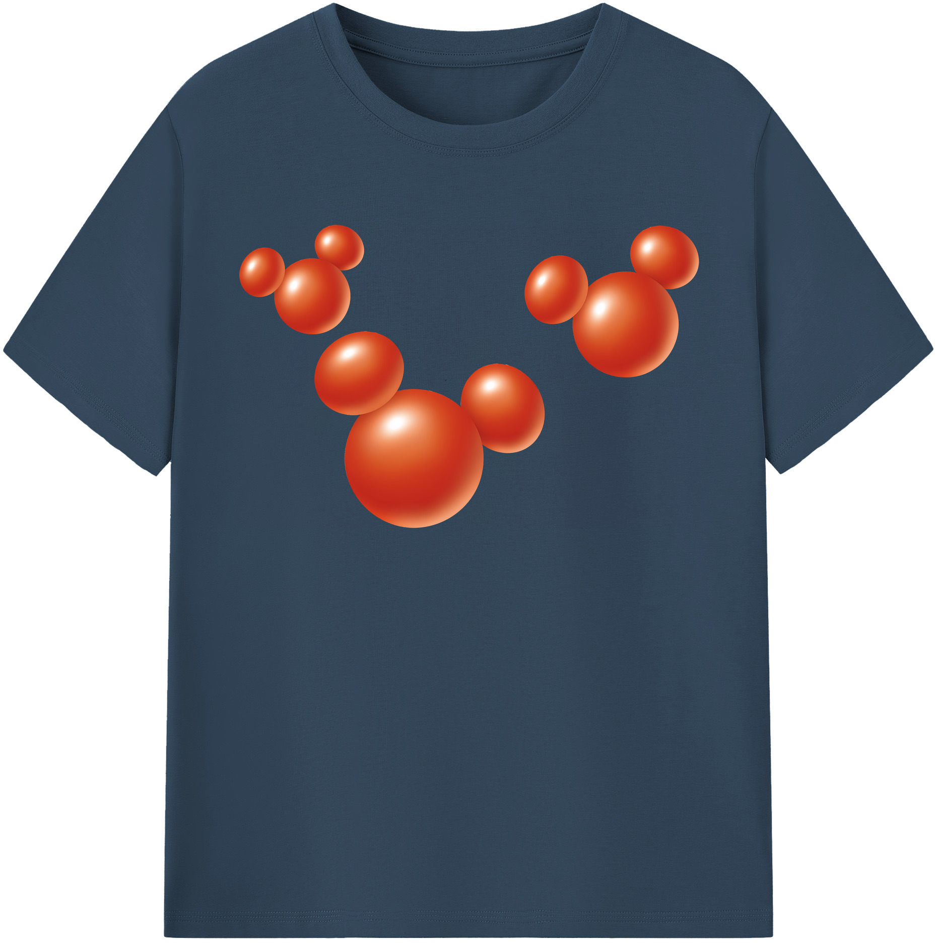 （画像用） ミッキーマウス Mickey Mouse レディースカジュアルプリントTシャツ（綿100％）