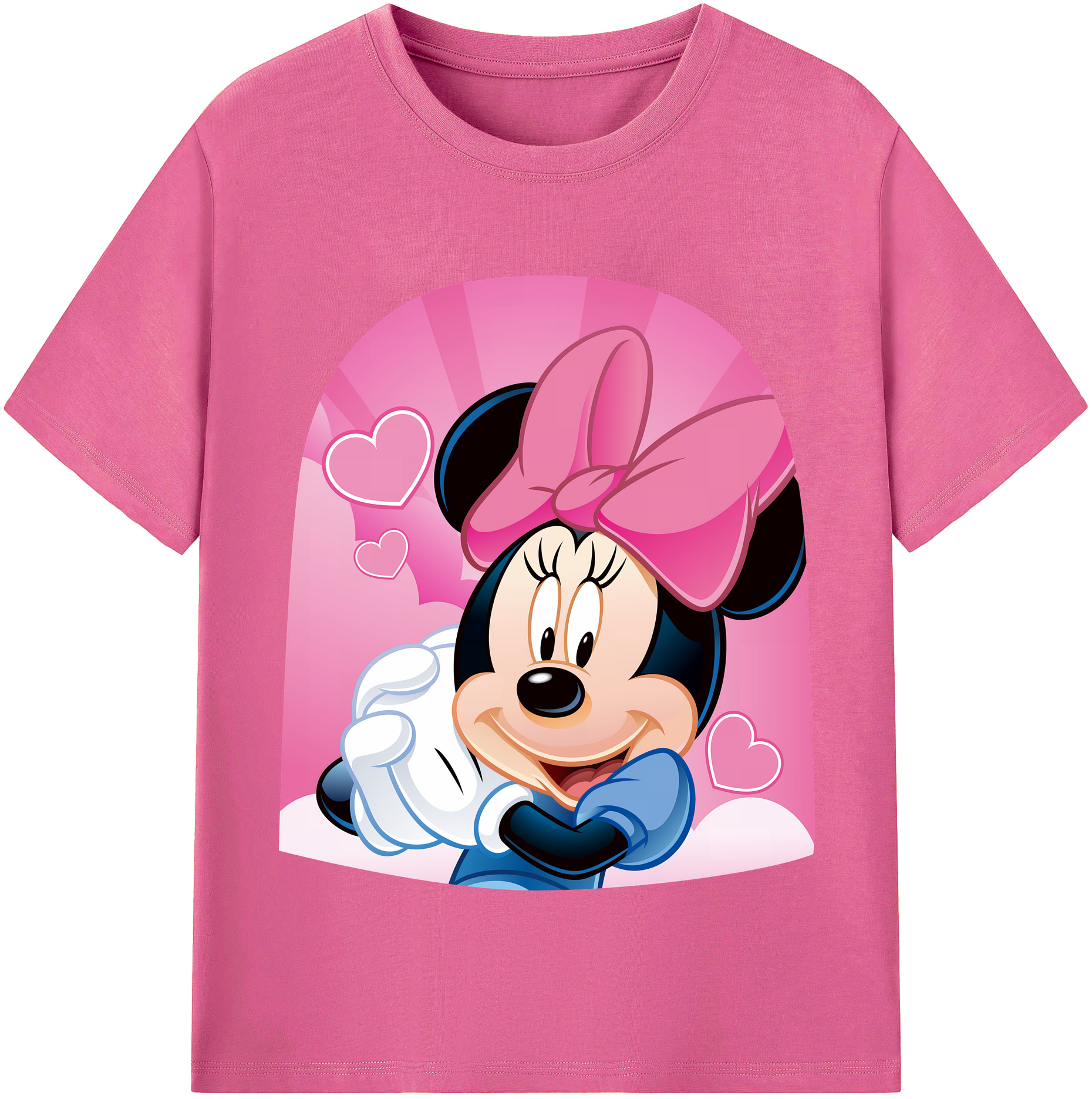 （画像用） ミッキーマウス Mickey Mouse レディースカジュアルプリントTシャツ（綿100％）