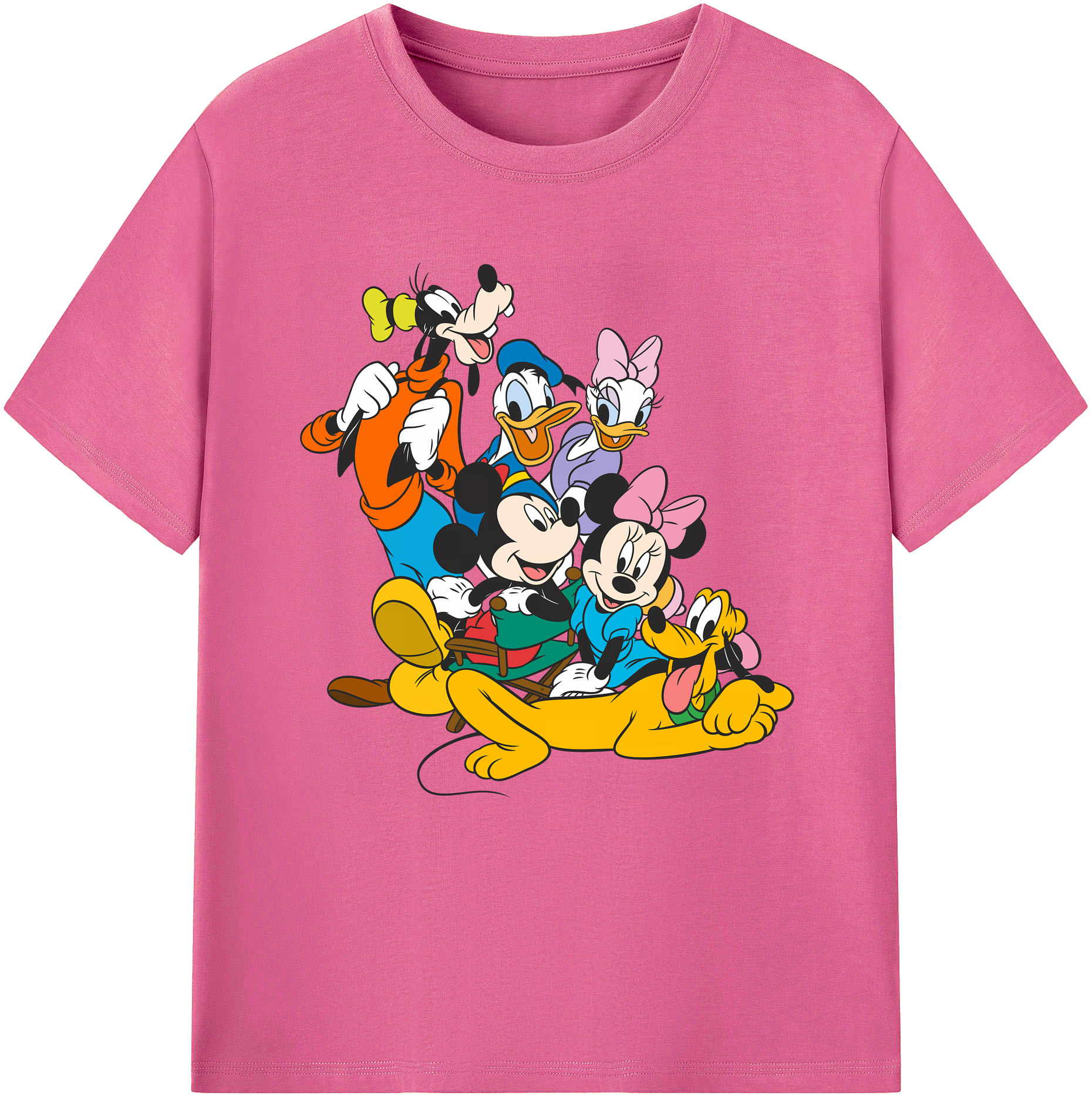 ミッキーマウス Mickey Mouse レディースカジュアルプリントTシャツ（綿100％）
