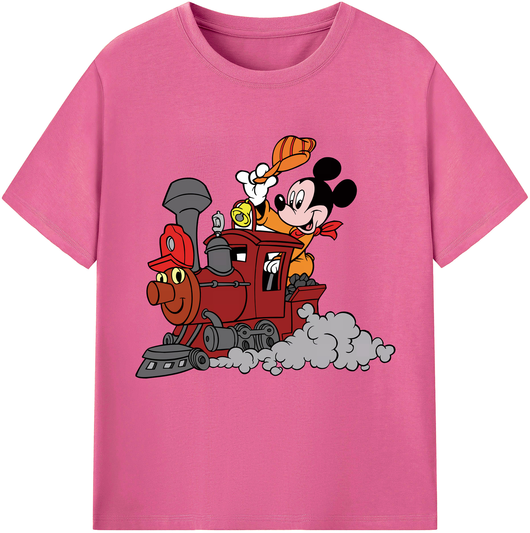 ミッキーマウス Mickey Mouse レディースカジュアルプリントTシャツ（綿100％）