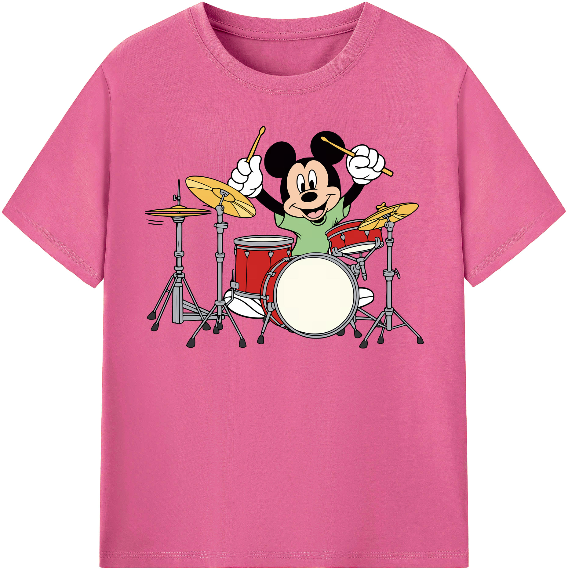 ミッキーマウス Mickey Mouse レディースカジュアルプリントTシャツ（綿100％）