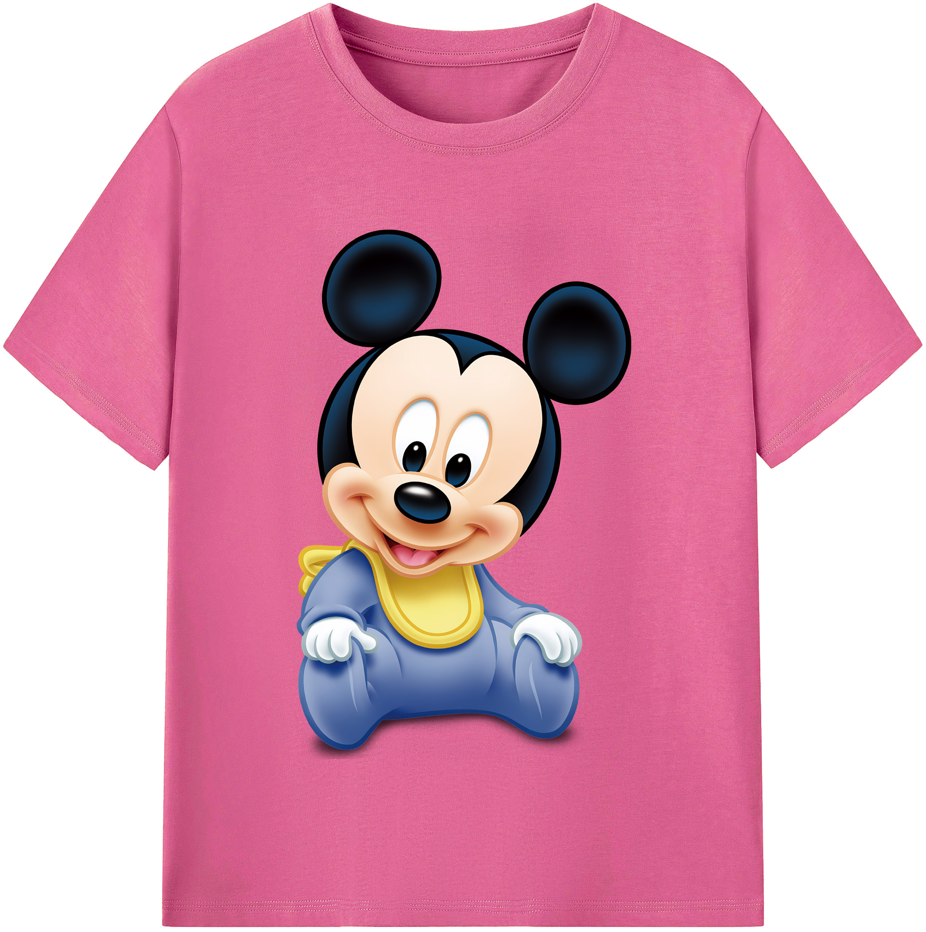 ミッキーマウス Mickey Mouse レディースカジュアルプリントTシャツ（綿100％）