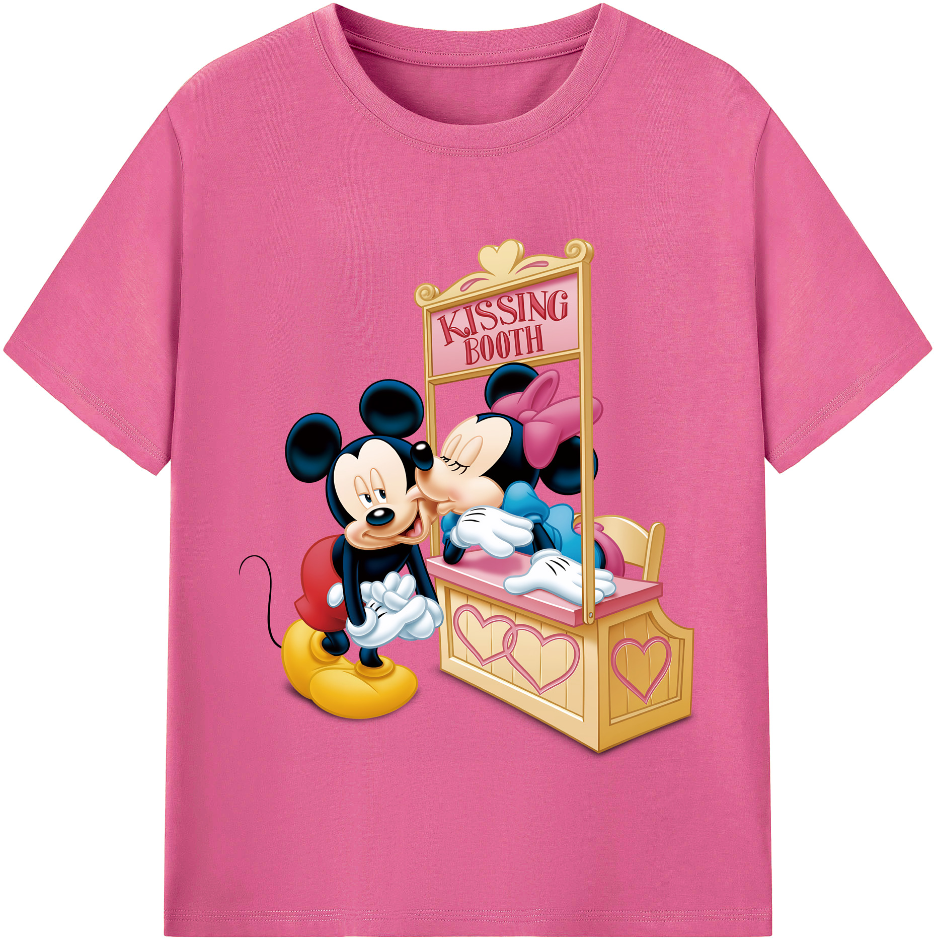 ミッキーマウス Mickey Mouse レディースカジュアルプリントTシャツ（綿100％）